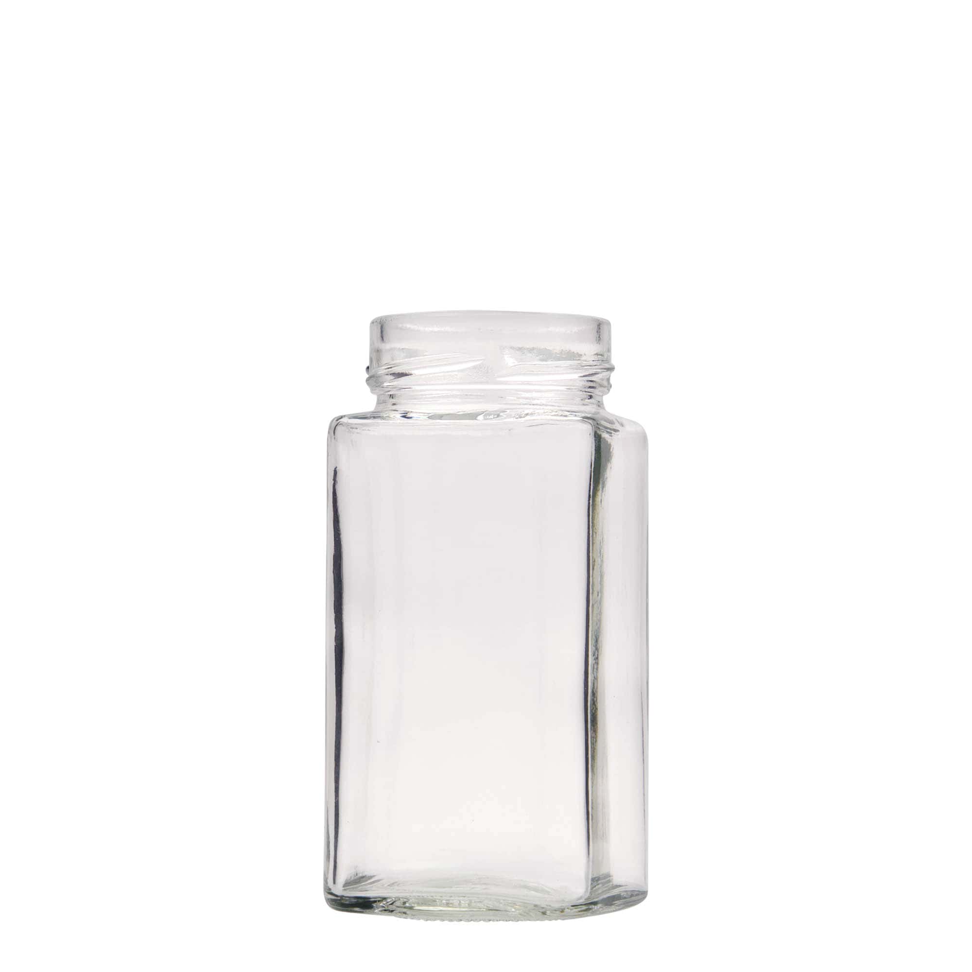 314 ml square jar ‘Funny’, opening: Deep-Twist-off (DTO 58)