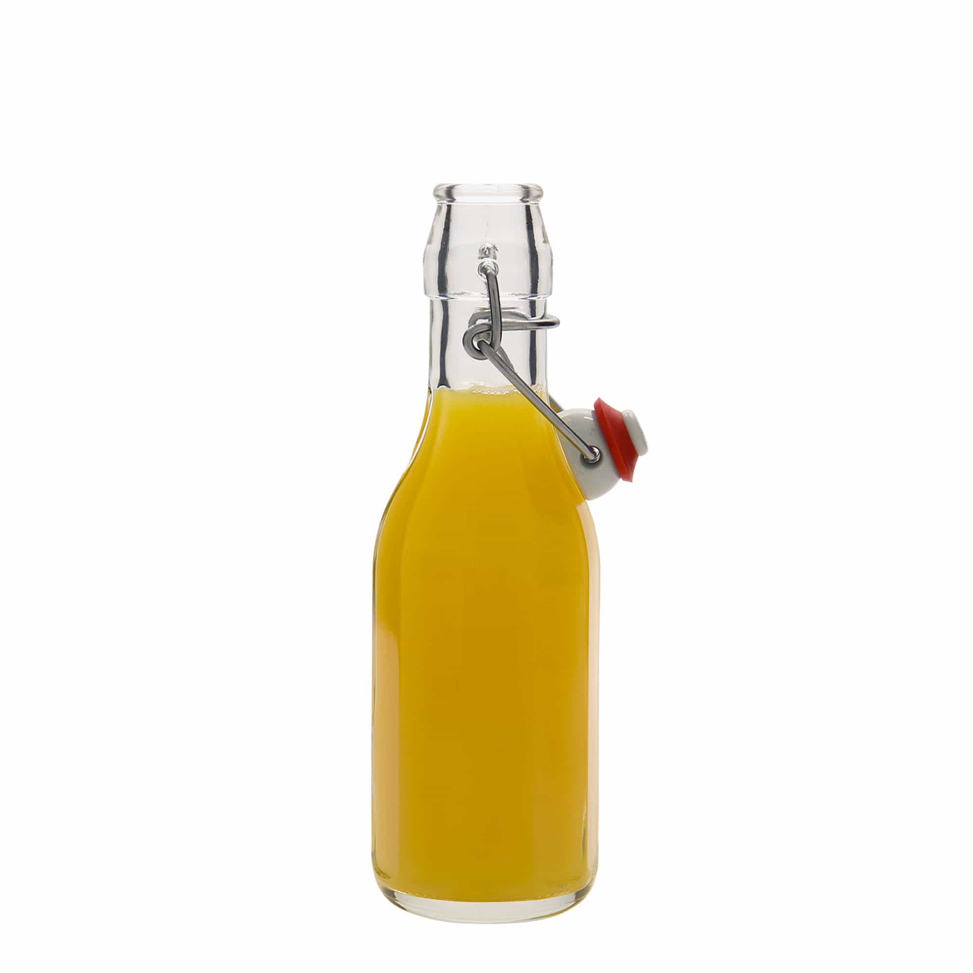 250 ml glass bottle 'Bravo', decagonal, opening: swing top closure