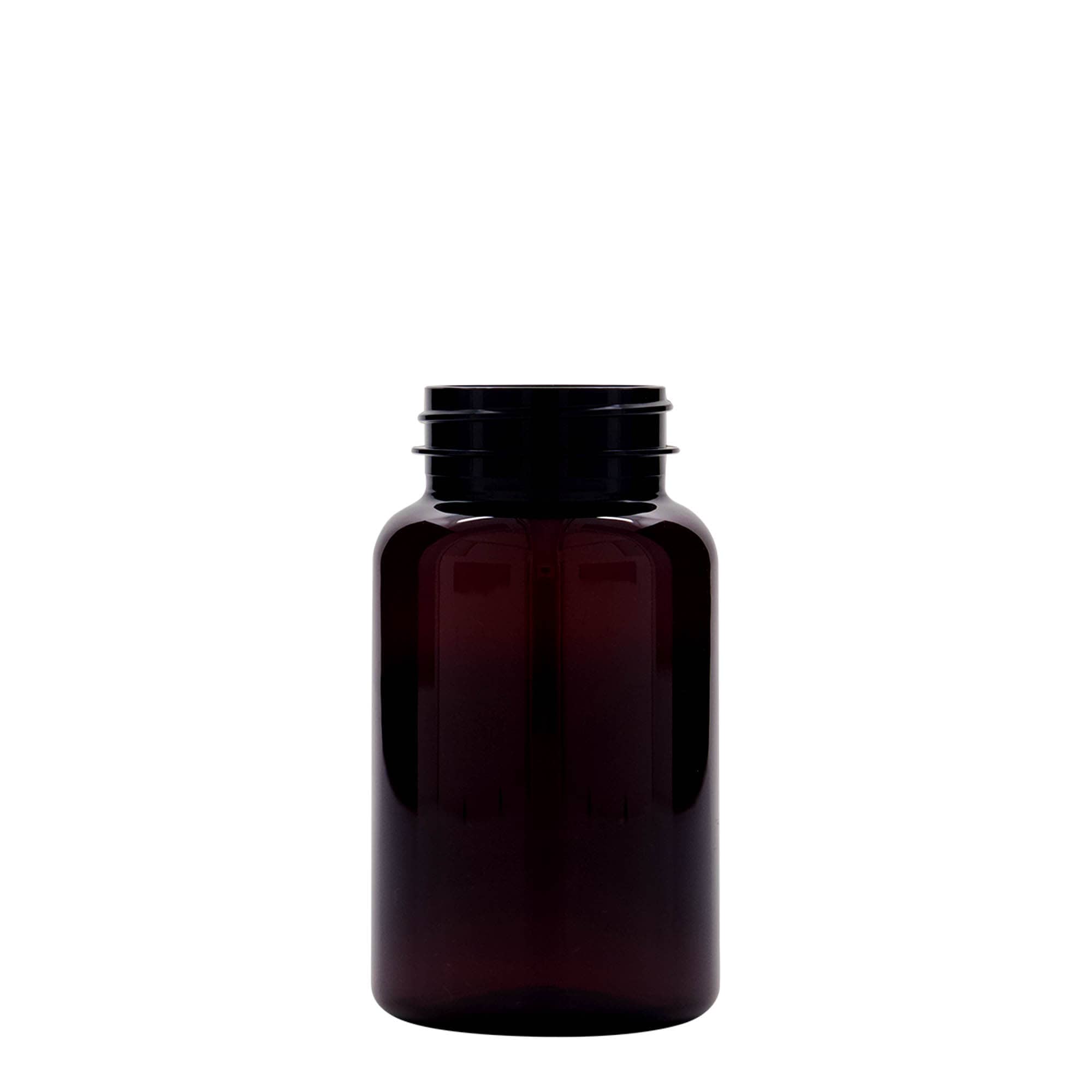 200 ml PET container, plastic, brown, opening: 45/400