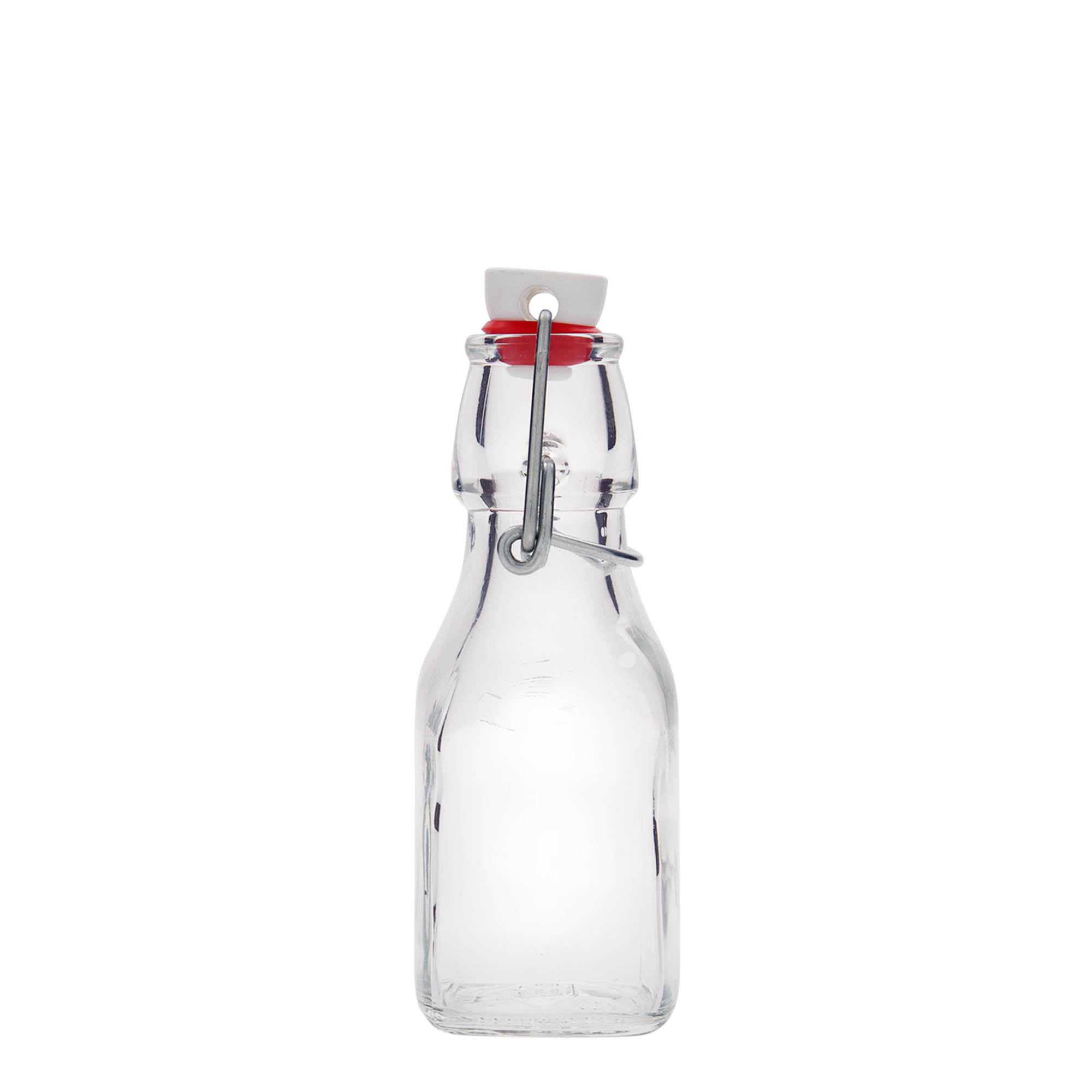 125 ml glass bottle 'Swing', square, opening: swing top closure 125 ml glass bottle 'Swing', square, opening: swing top closure