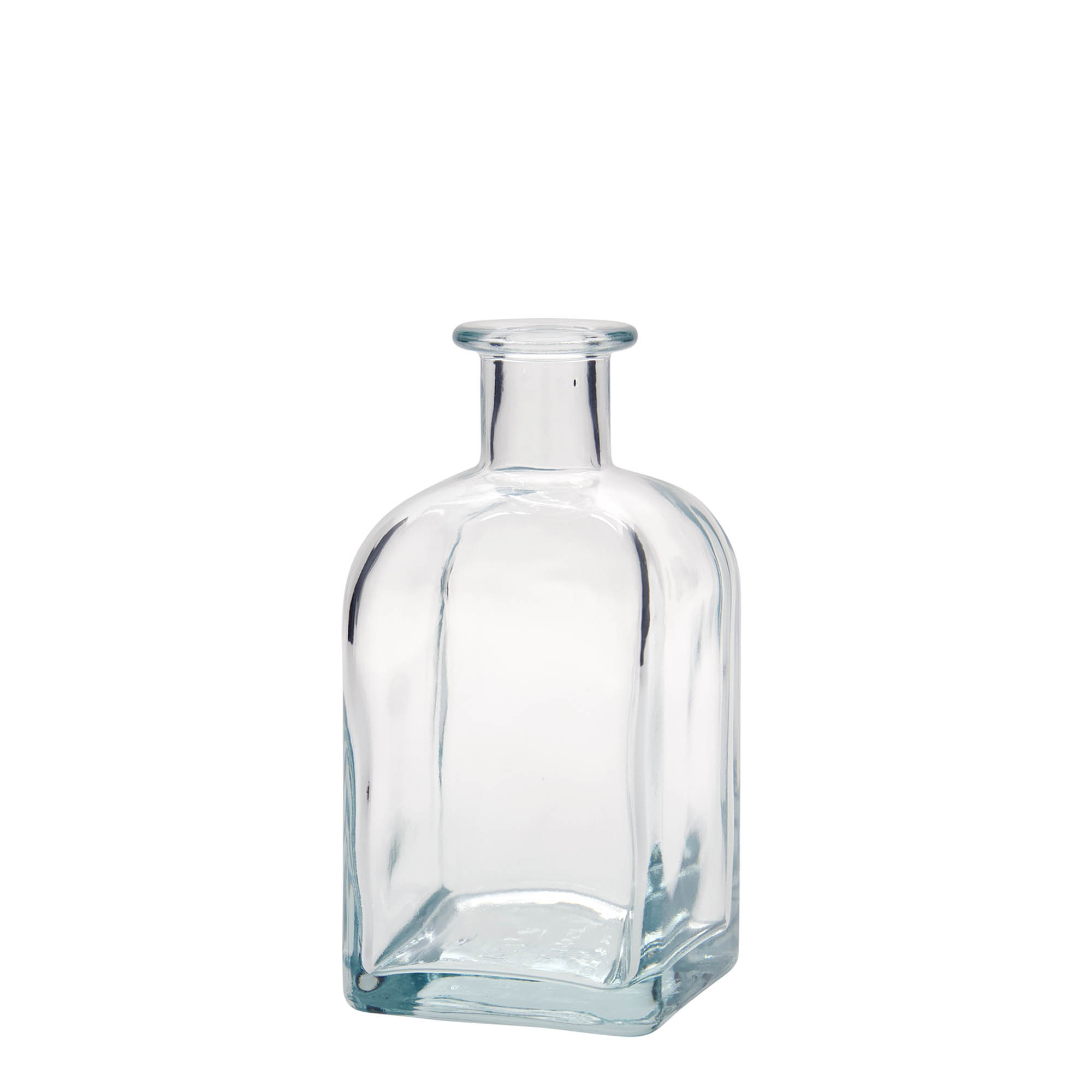 350 ml glass bottle Apotheker Carré, square, opening: cork