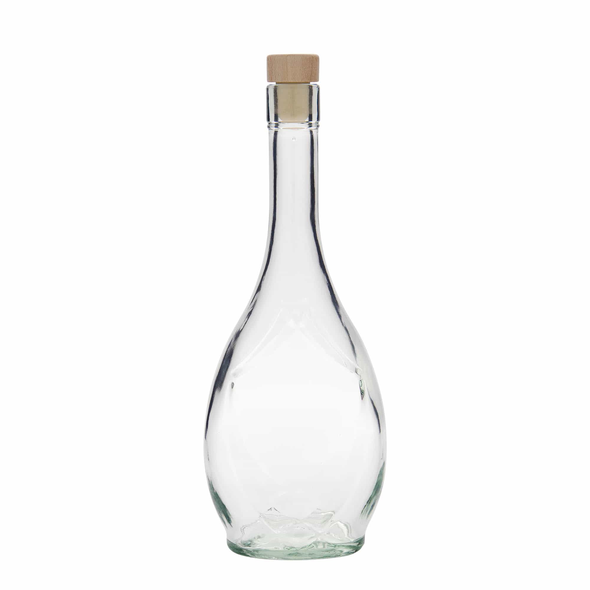 500 ml glass bottle ‘Saragossa’, oval, opening: cork