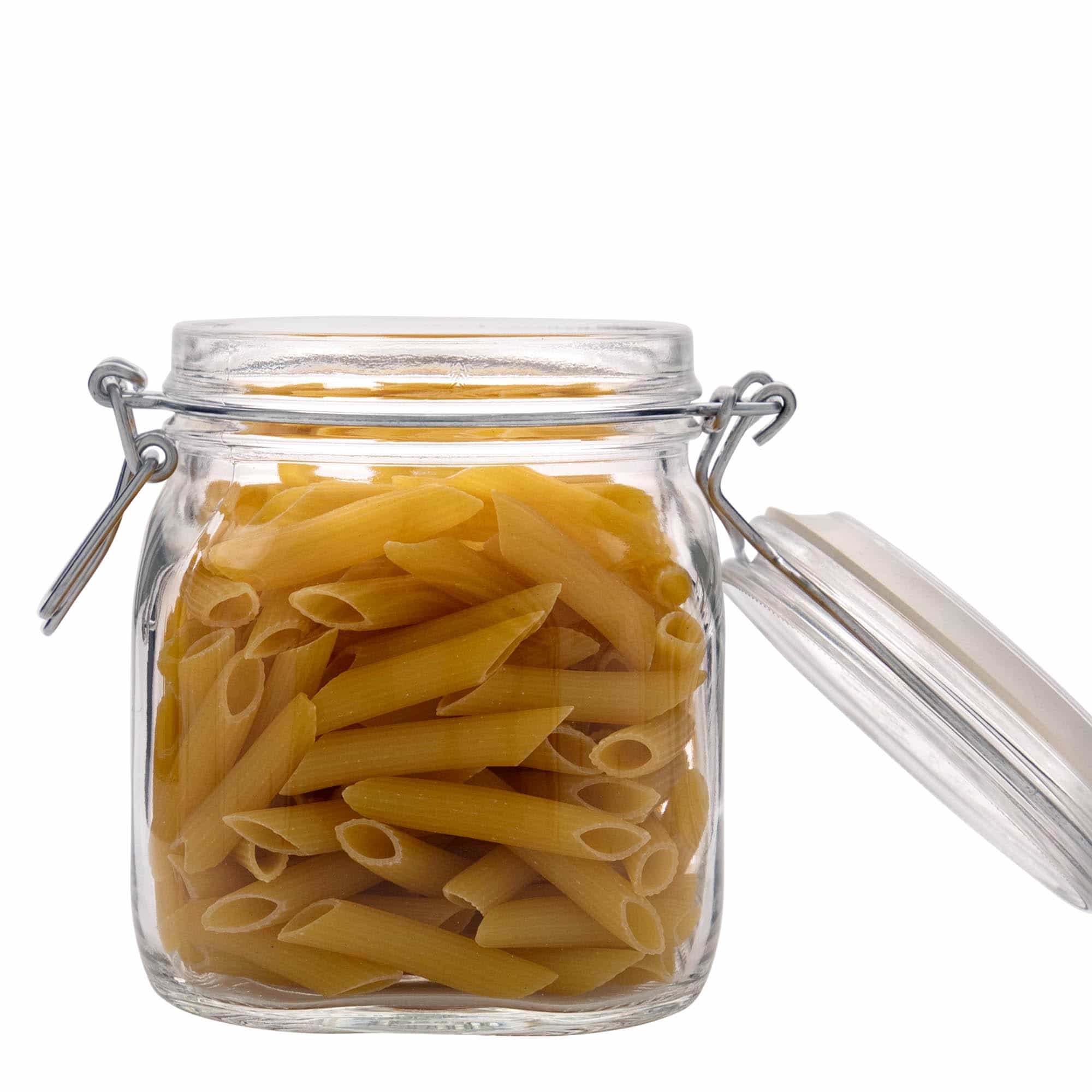 750 ml wire bail jar ‘Fido’, square, opening: wire bail closure