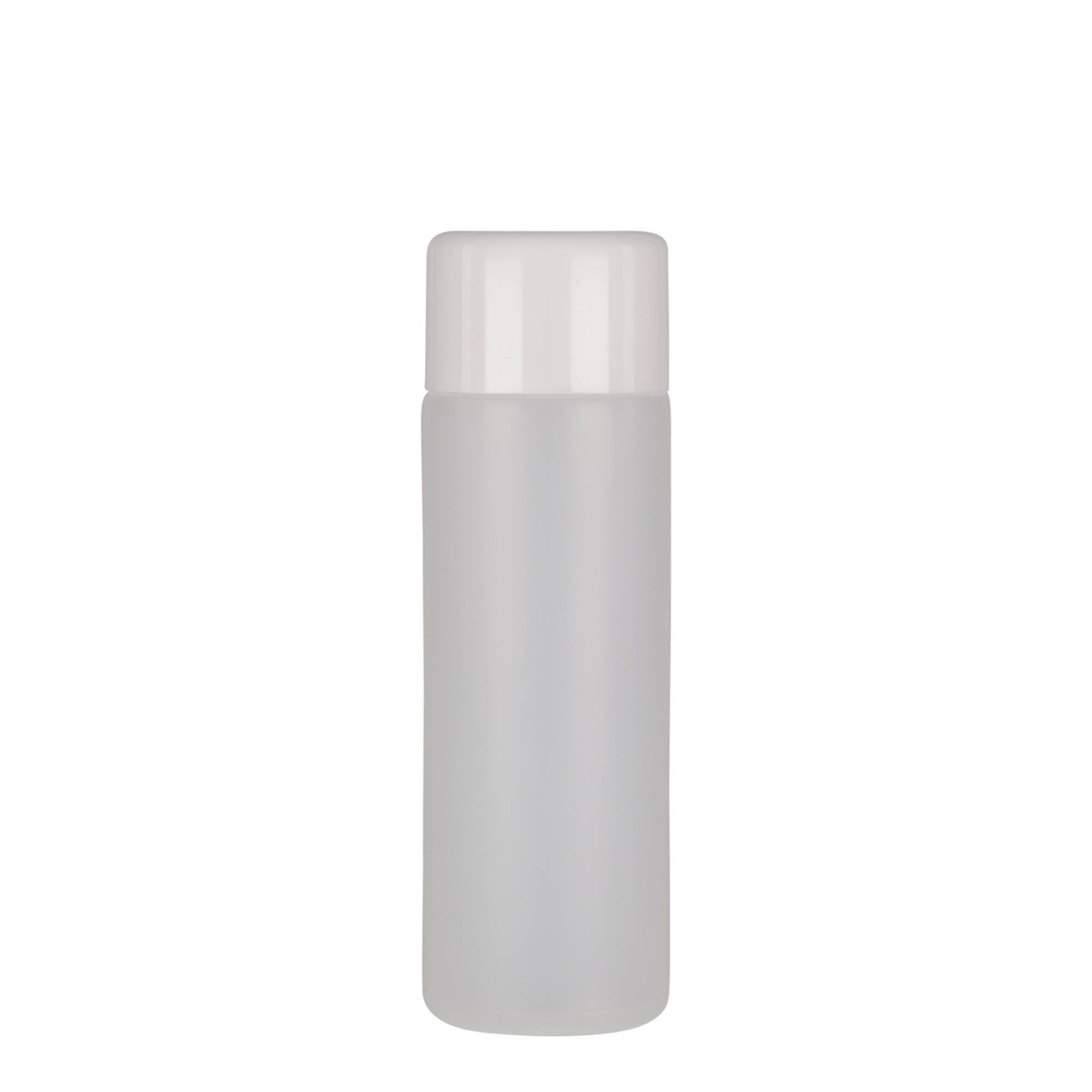 200 ml round bottle, PE plastic, natural, opening: screw cap