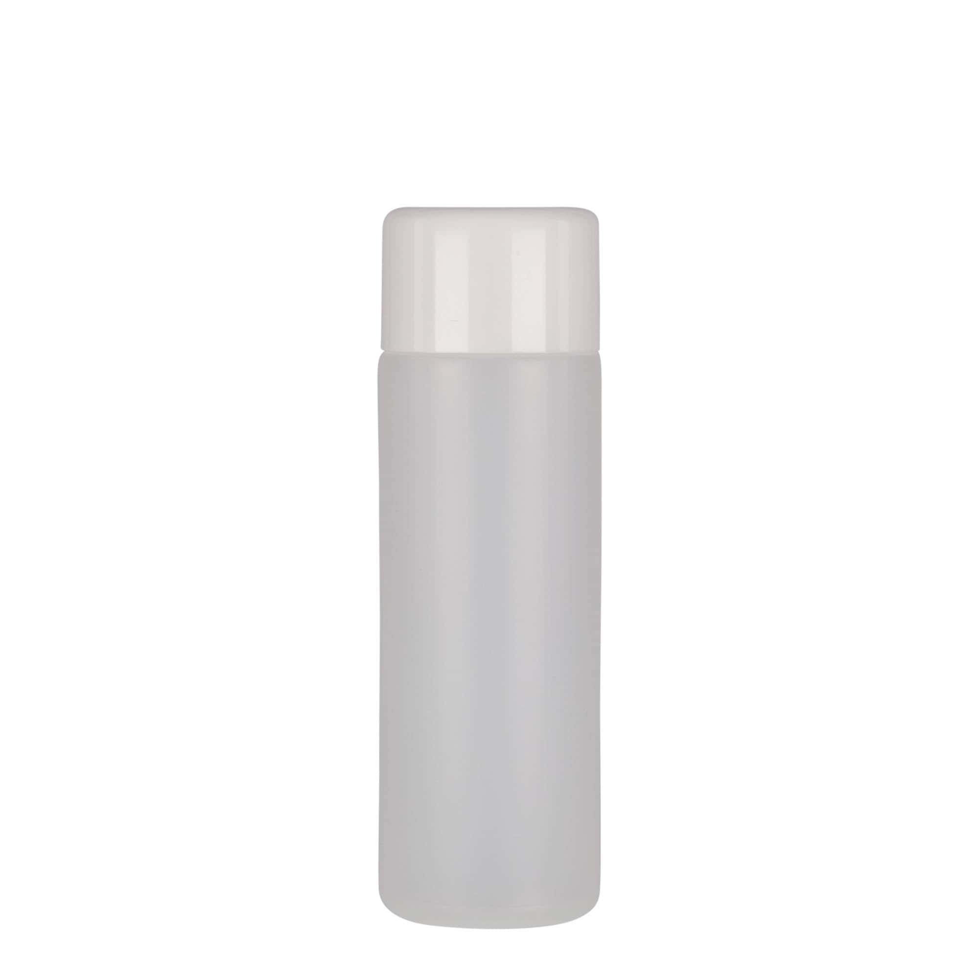 200 ml round bottle, PE plastic, natural, opening: screw cap