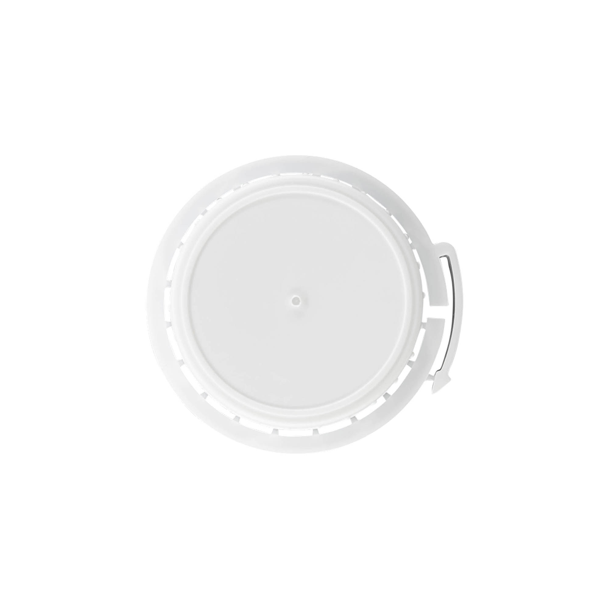 Screw cap aluminium bottle, PP plastic, white, for opening: DIN 32 Screw cap aluminium bottle, PP plastic, white, for opening: DIN 32
