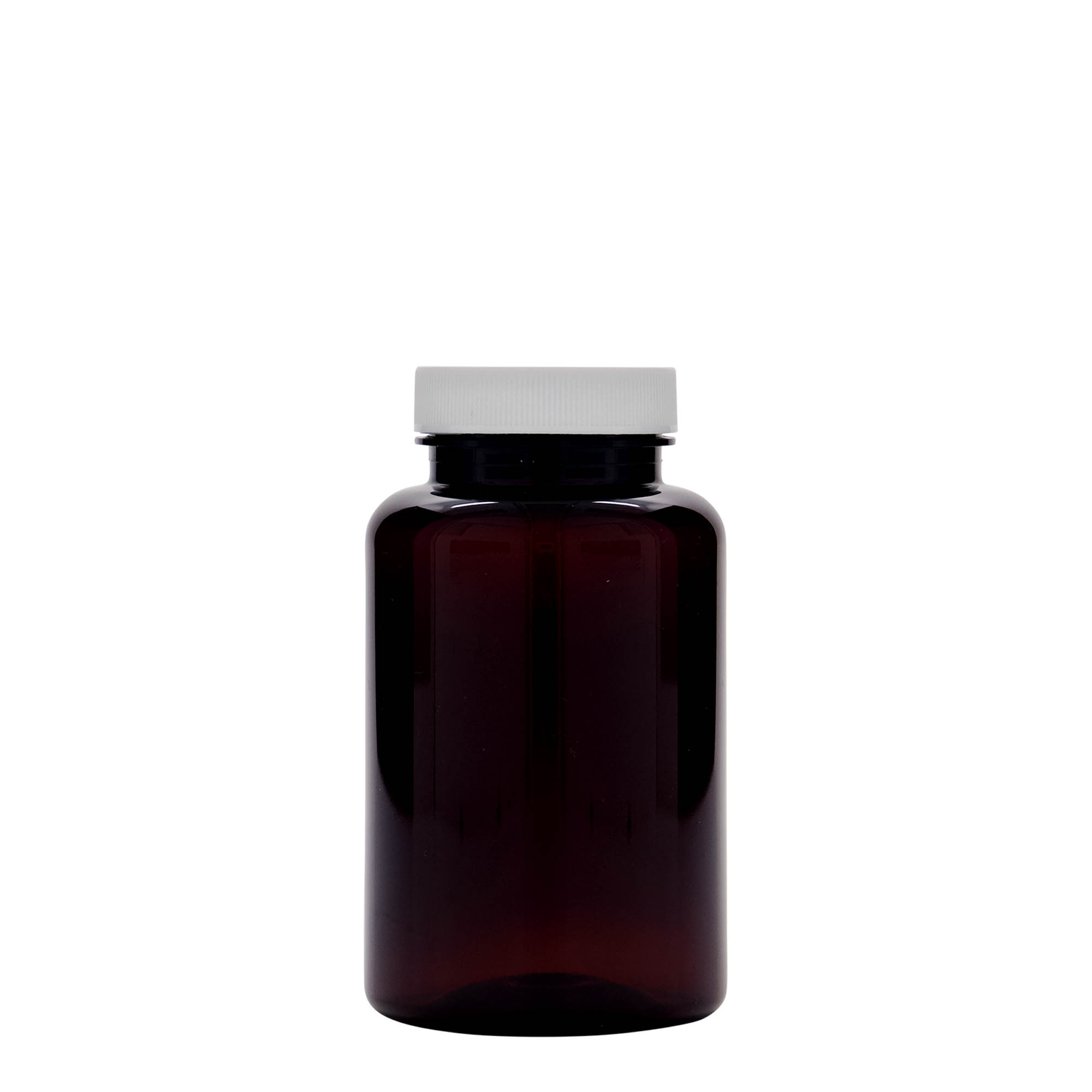 250 ml PET container, plastic, brown, opening: 45/400