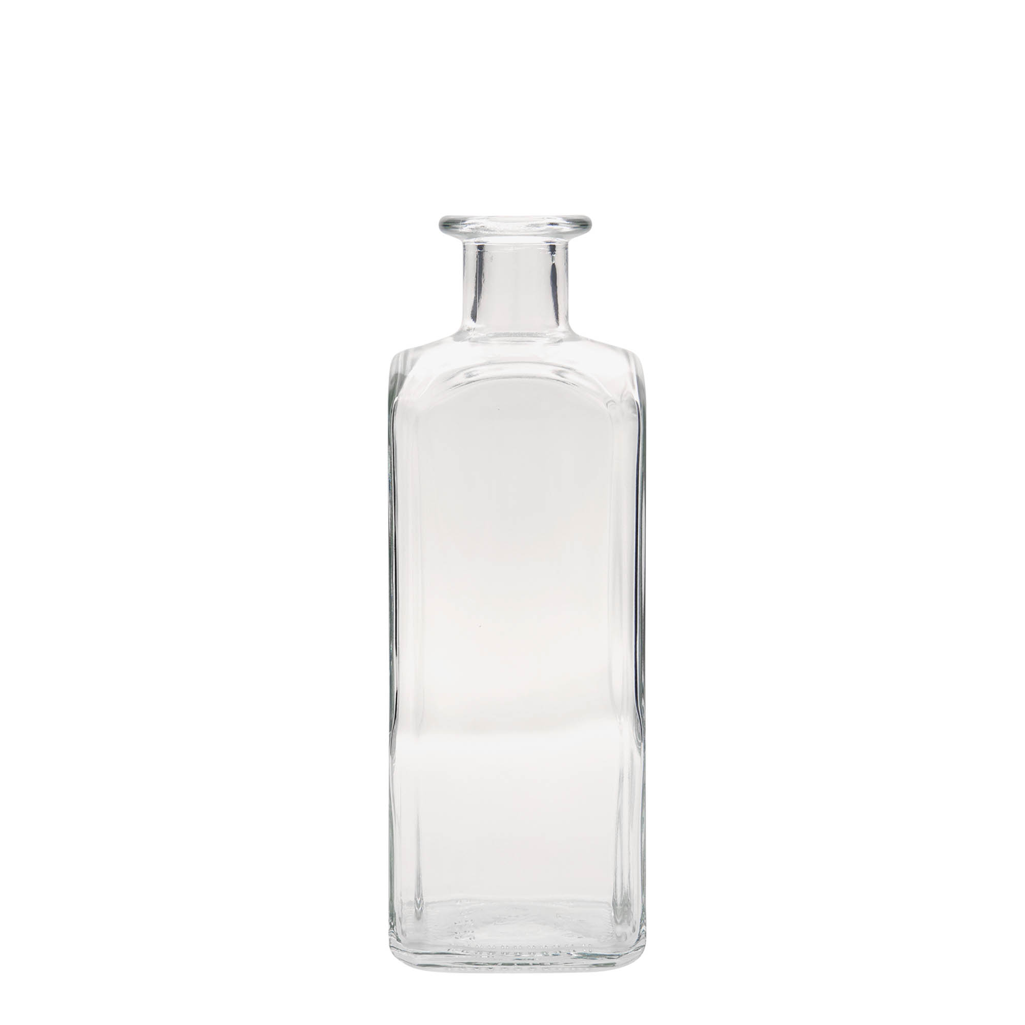 500 ml glass bottle Apothecary Carré, square, opening: cork 500 ml glass bottle Apothecary Carré, square, opening: cork