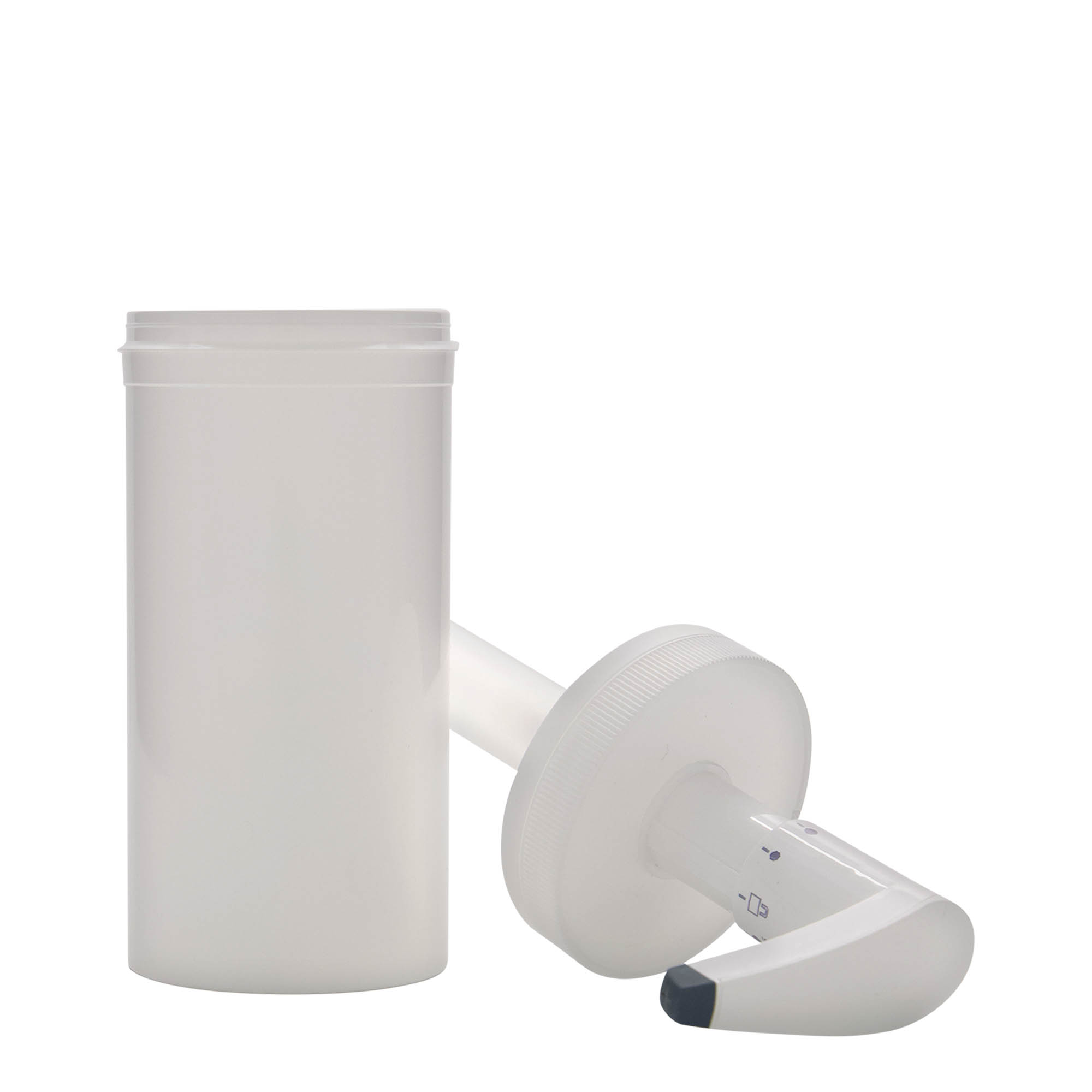 655 ml dispenser bottle 'Securibox', PP plastic, white, opening: screw cap