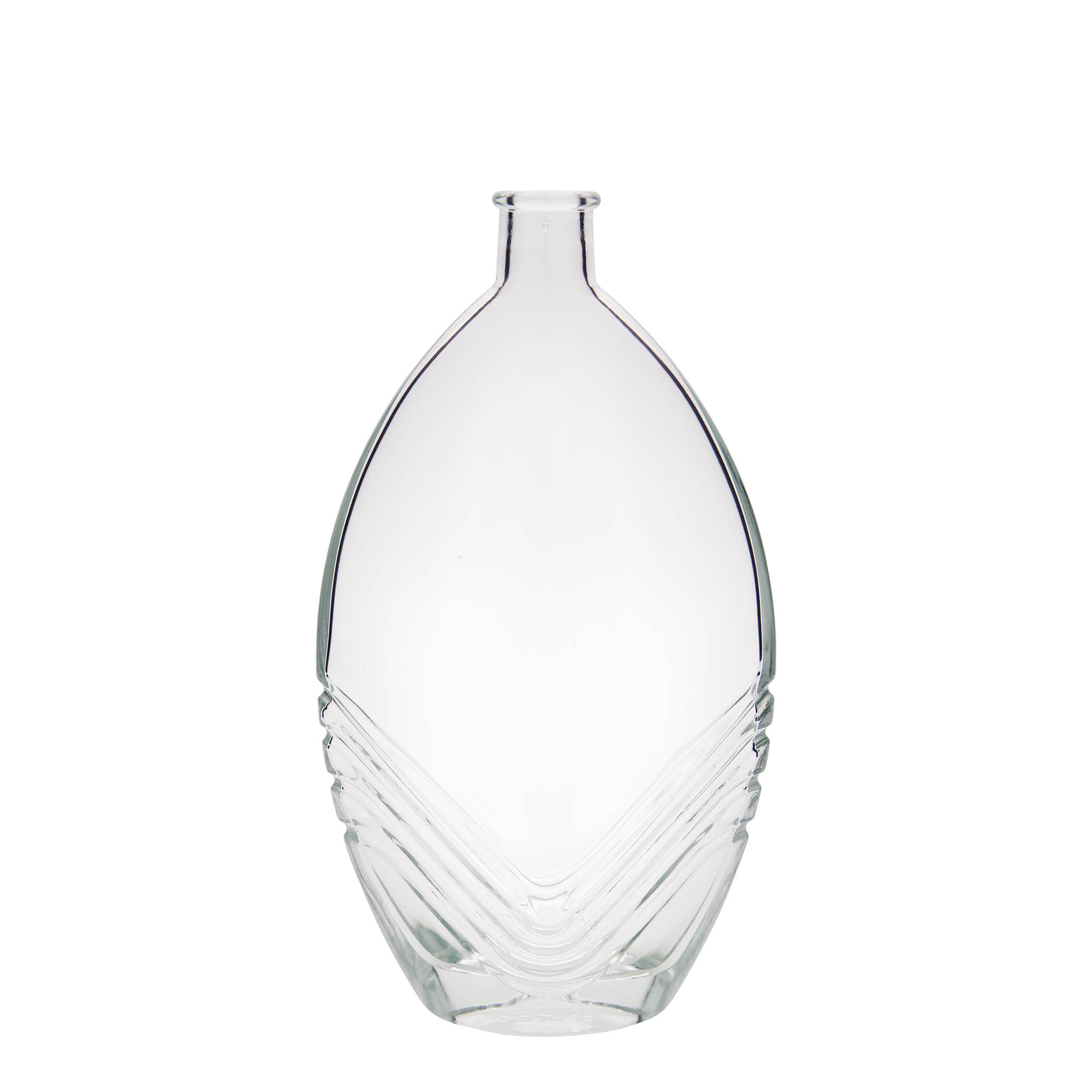 500 ml glass bottle 'Florence', oval, opening: cork