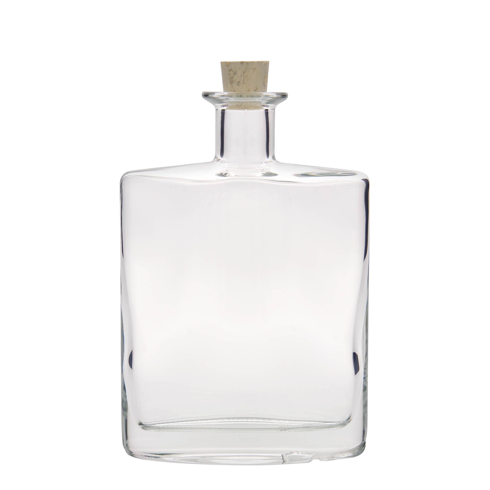 700 ml glass bottle 'Zorbas', oval, opening: cork 700 ml glass bottle 'Zorbas', oval, opening: cork