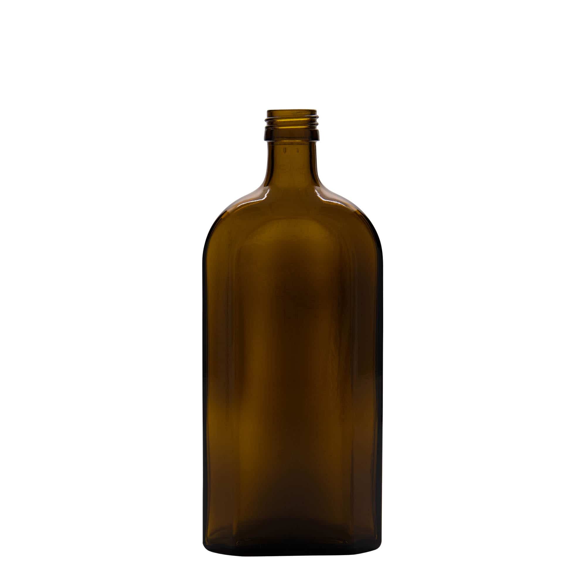 500 ml medicine bottle ‘Meplat’, oval, glass, brown, closure: PP 28