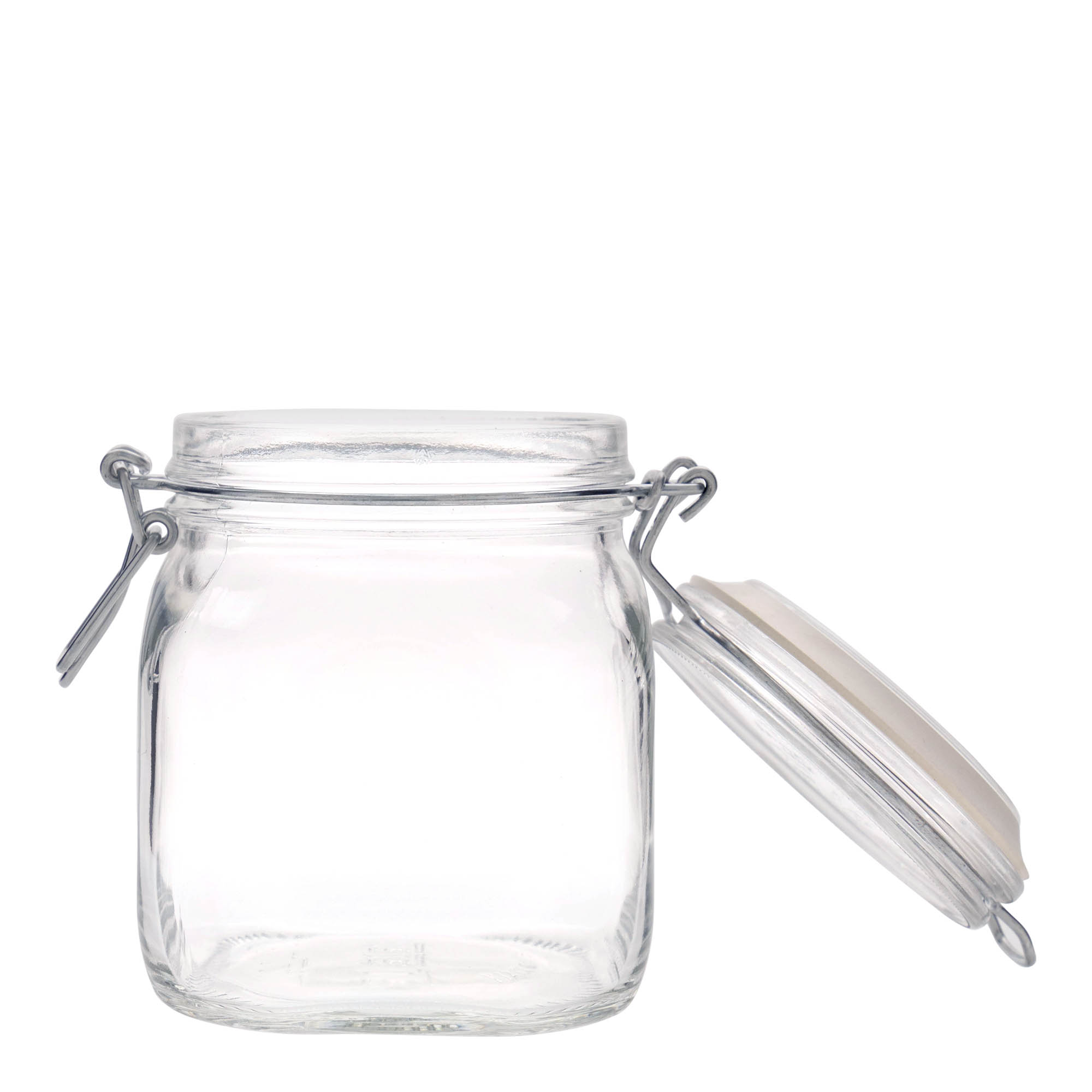 750 ml wire bail jar 'Fido', square, opening: wire bail closure