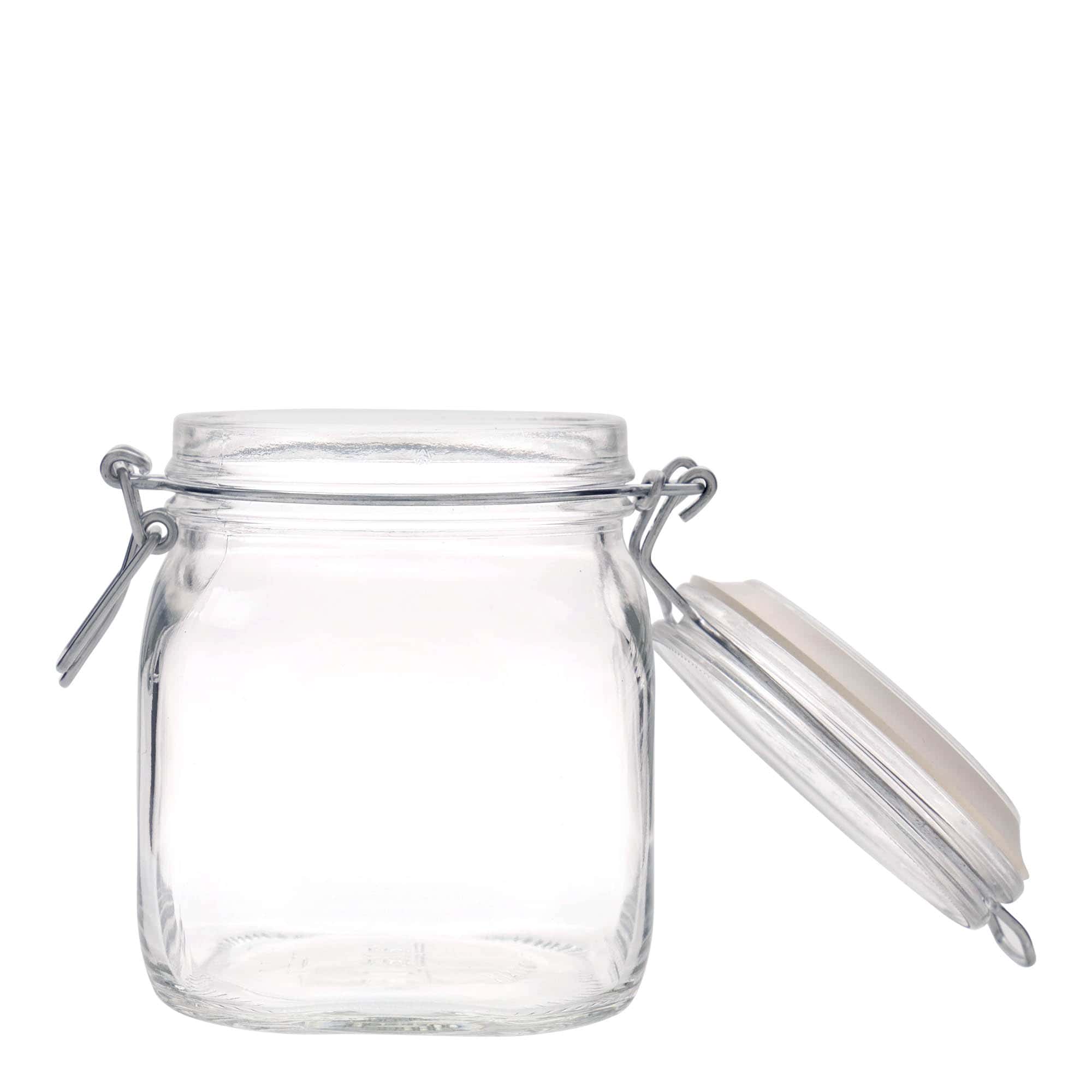 750 ml wire bail jar ‘Fido’, square, opening: wire bail closure