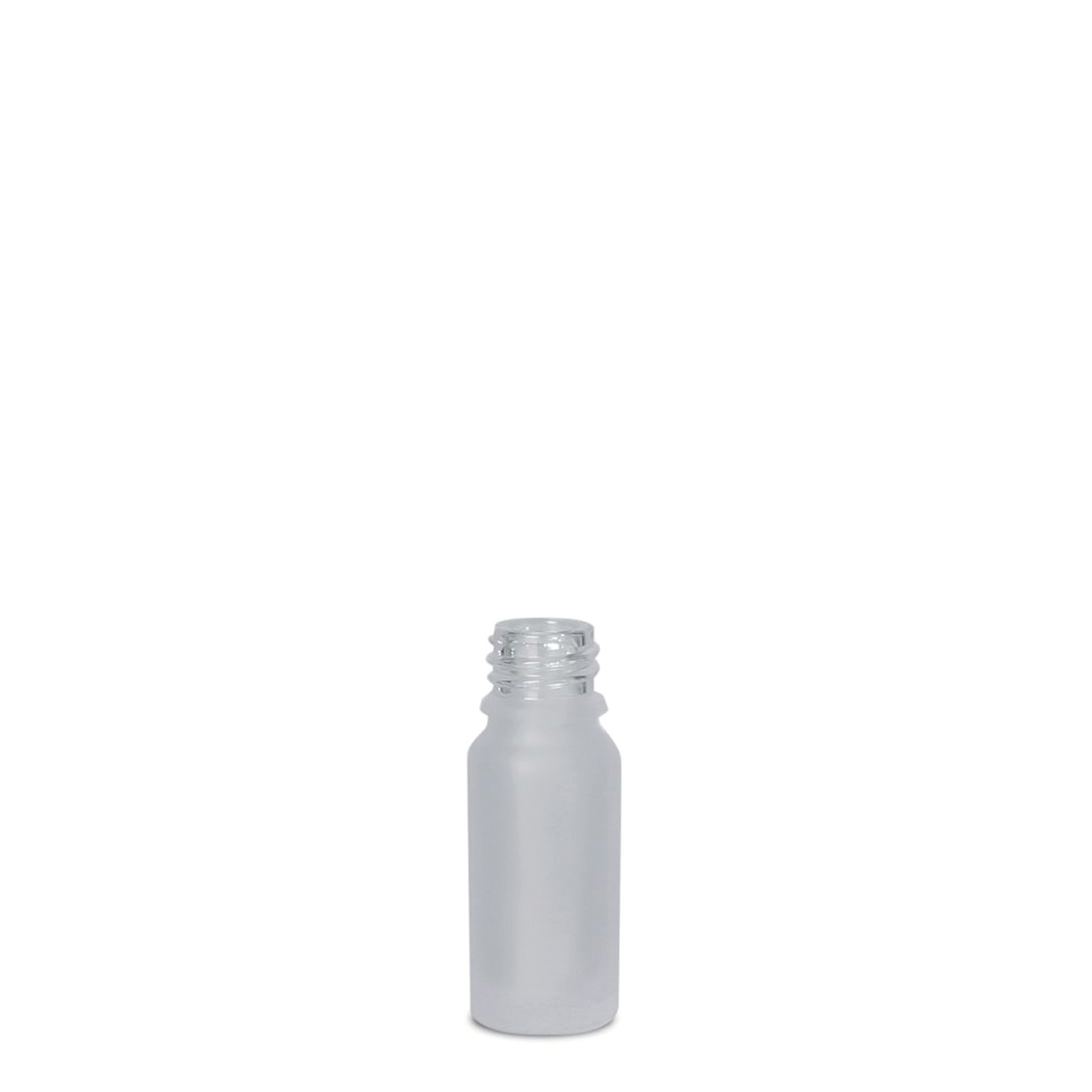 10 ml medicine bottle, glass, frosted, opening: DIN 18
