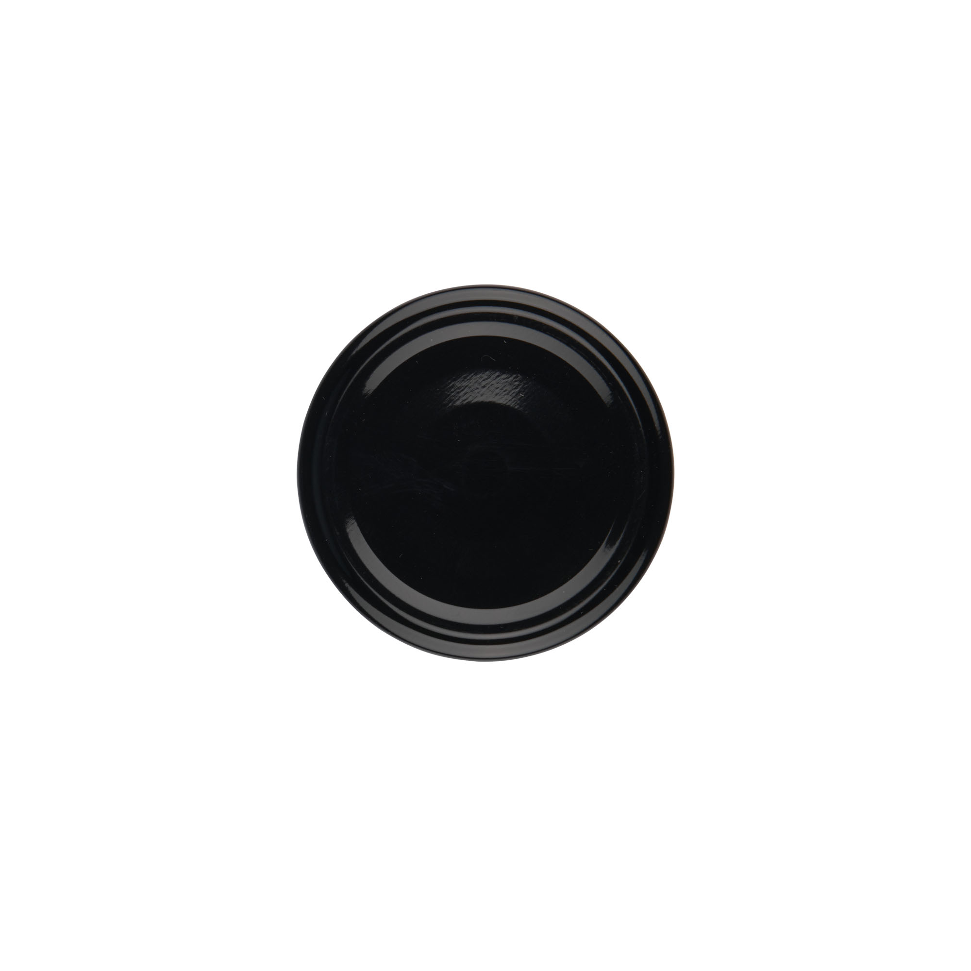 Twist-off lid, tinplate, black, for opening: TO 58 Twist-off lid, tinplate, black, for opening: TO 58
