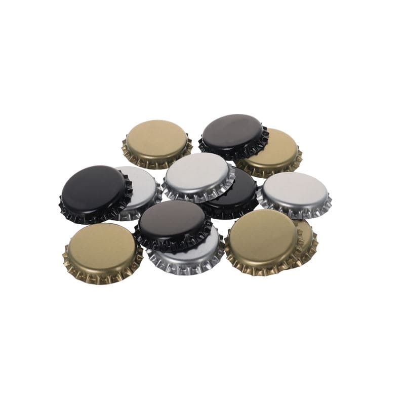 Crown caps 26 mm, metal, black Crown caps 26 mm, metal, black