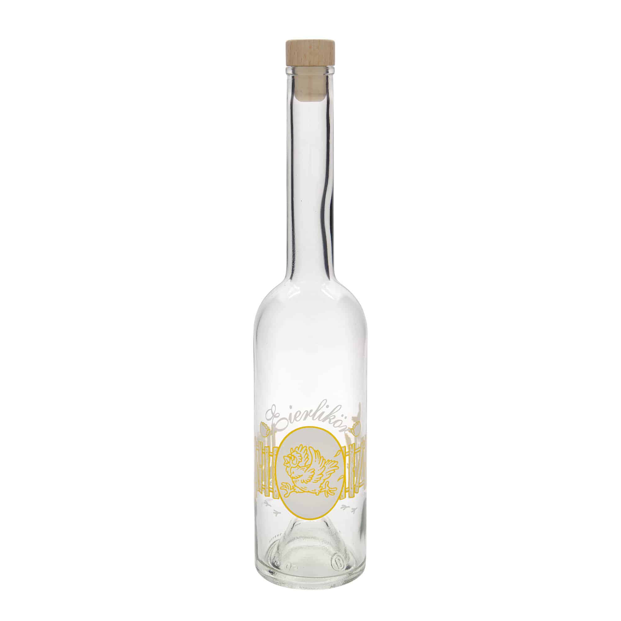 500 ml glass bottle 'Opera', design: egg liqueur, opening: cork