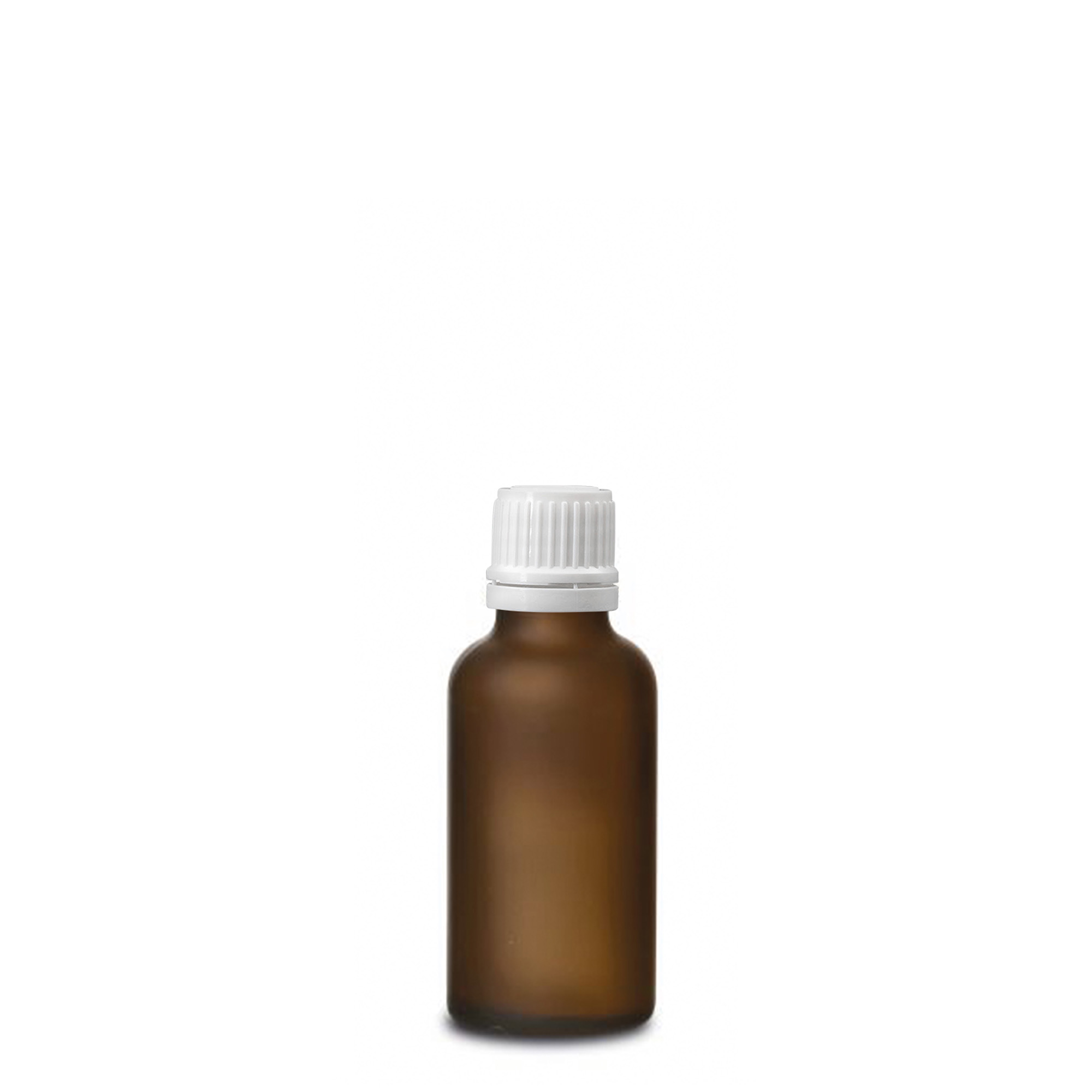 30 ml medicine bottle, glass, brown frosted, opening: DIN 18 30 ml medicine bottle, glass, brown frosted, opening: DIN 18