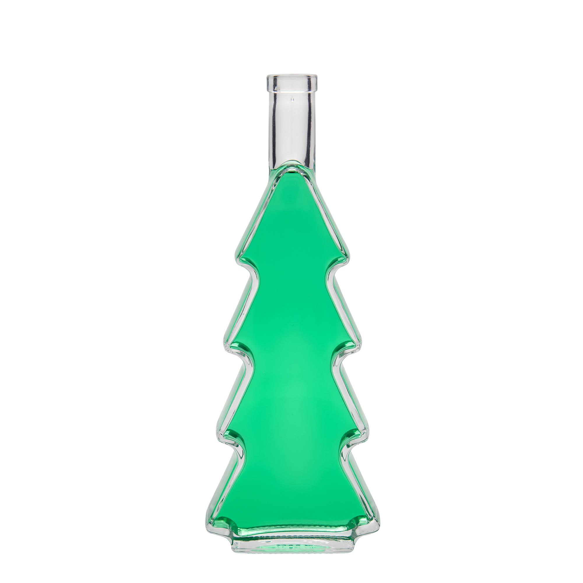 500 ml glass bottle 'Christmas tree', opening: cork 500 ml glass bottle 'Christmas tree', opening: cork