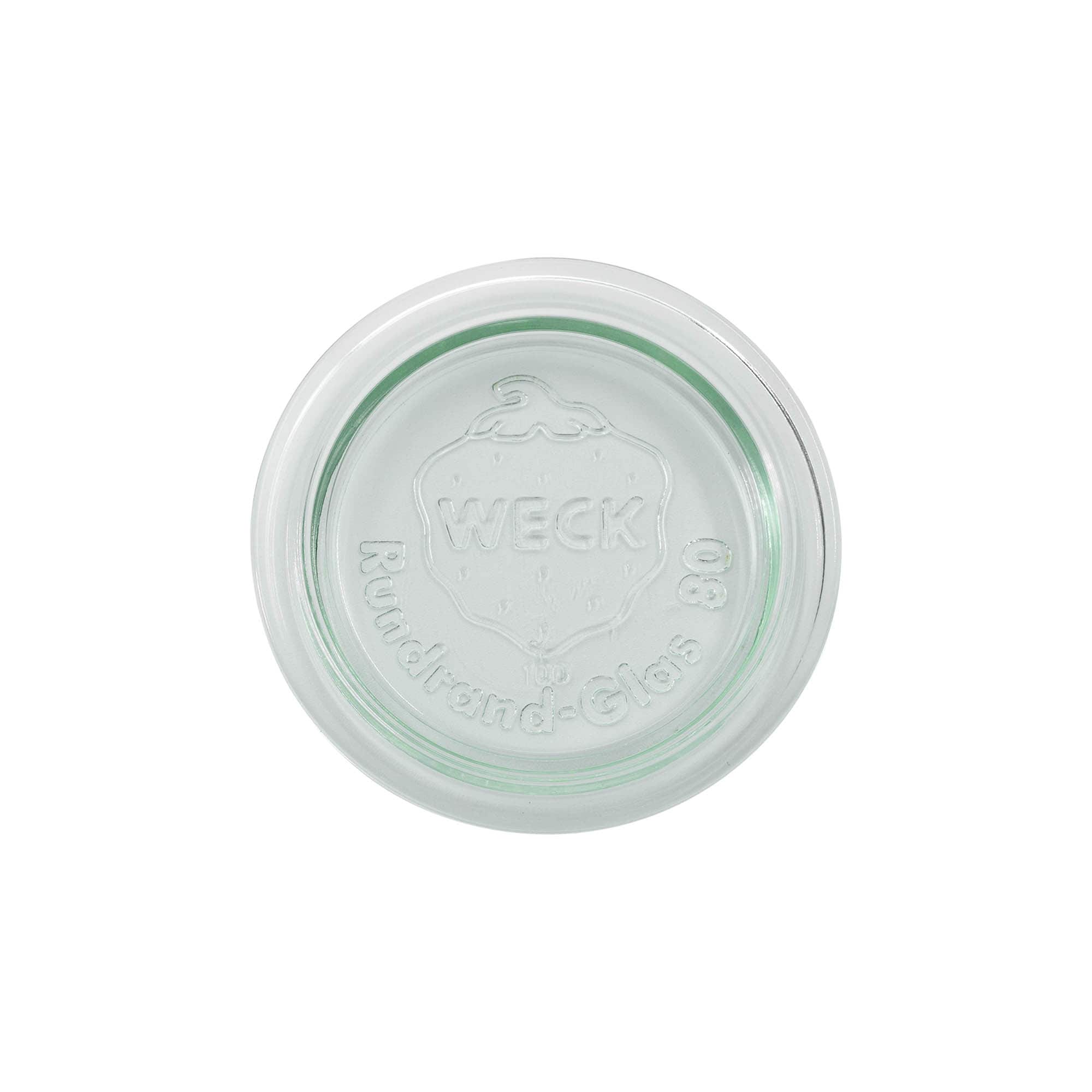 WECK glass lid with round rim, for opening: RR80