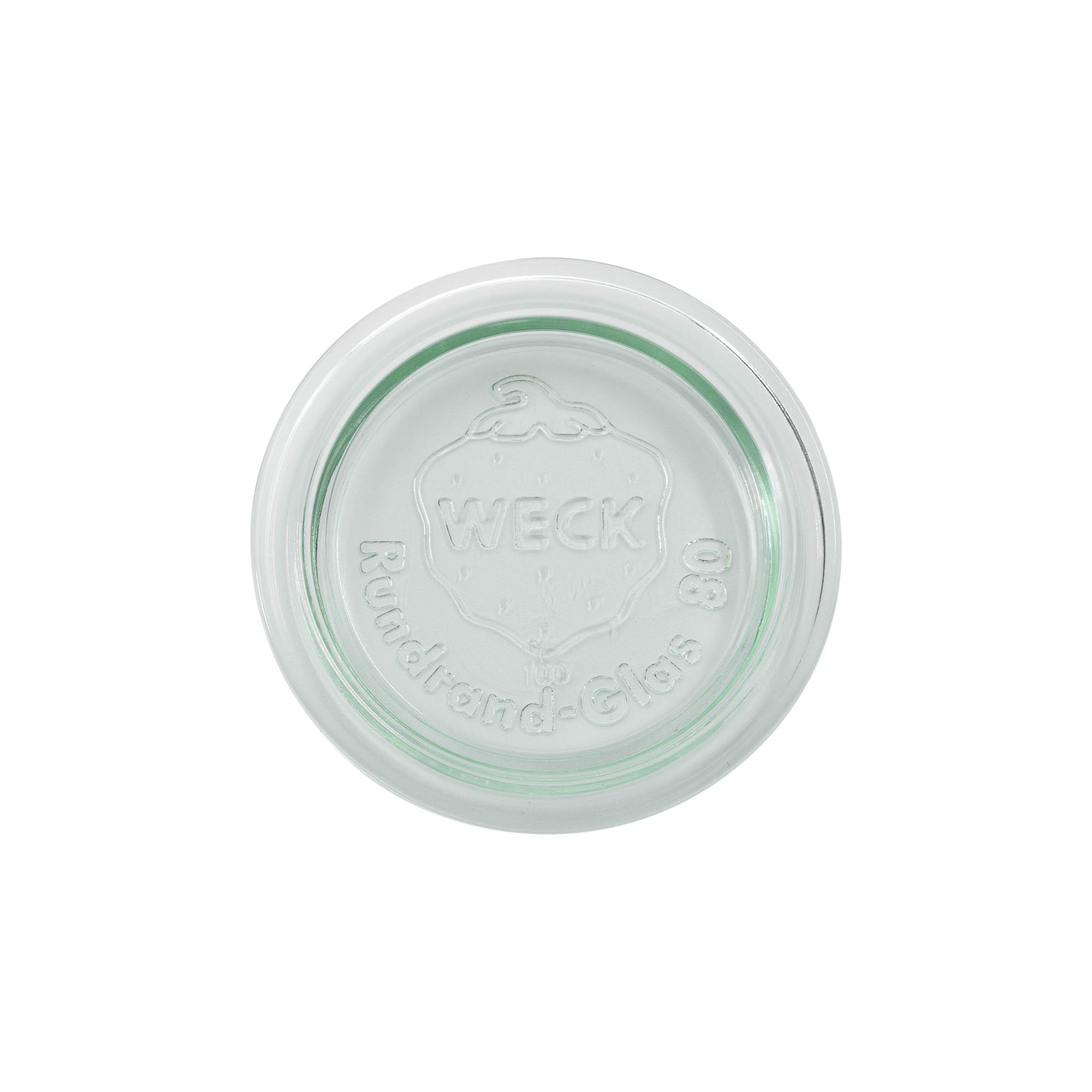 WECK glass lid with round rim, for opening: RR80