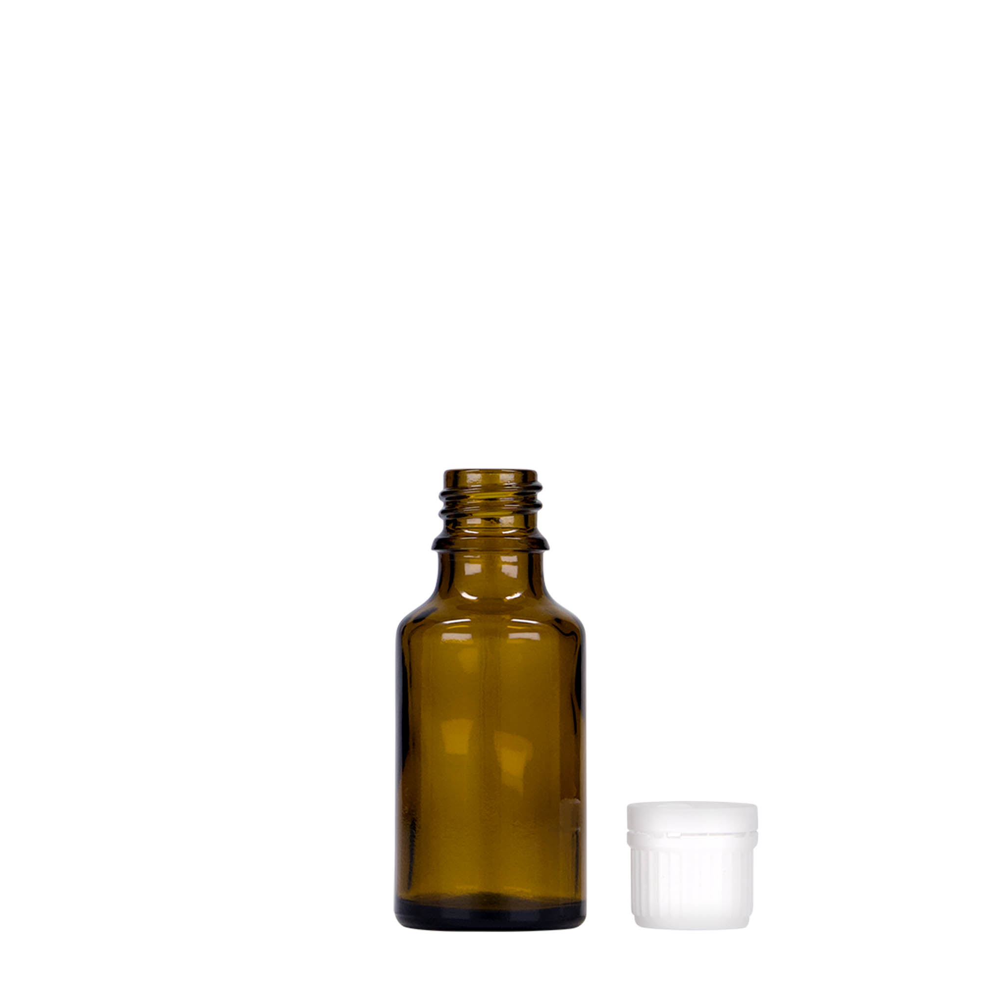 25 ml medical bottle, glass, brown, opening: DIN 18