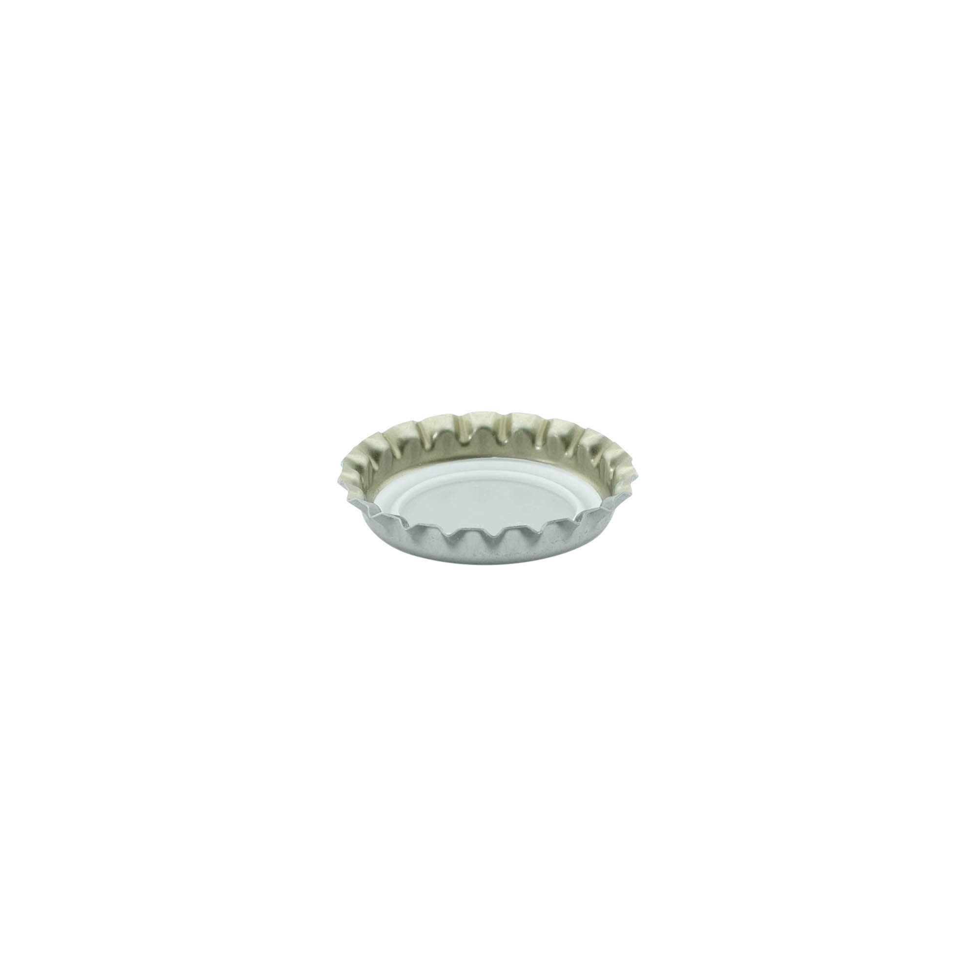 Crown caps 26 mm, metal, silver