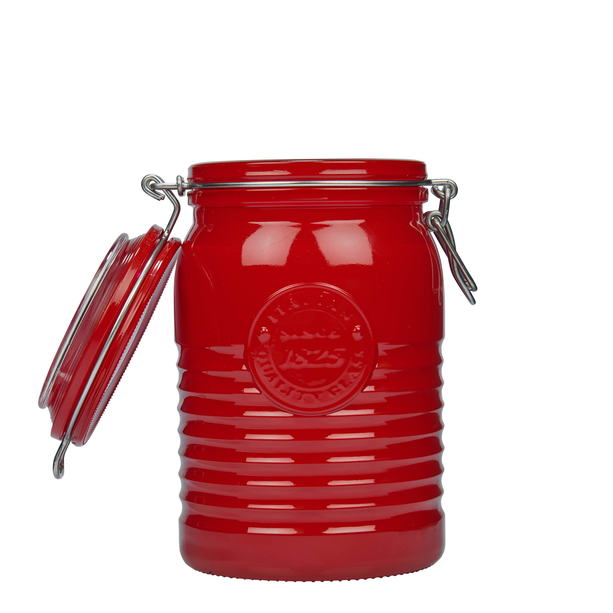 1,000 ml wire bail jar 'Officina 1825', red, opening: wire bail closure 1,000 ml wire bail jar 'Officina 1825', red, opening: wire bail closure