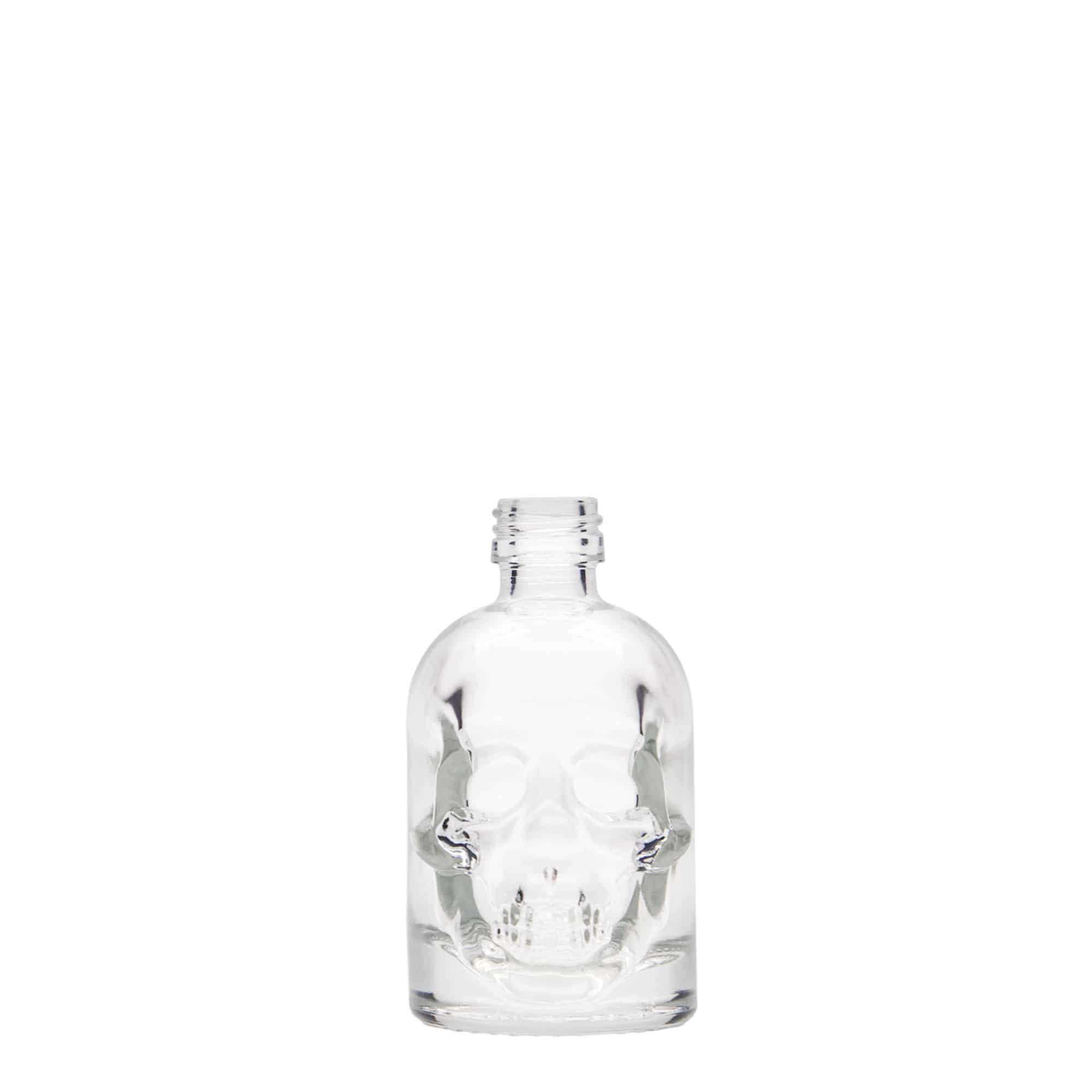 50 ml glass bottle ‘Skull’, opening: PP 18