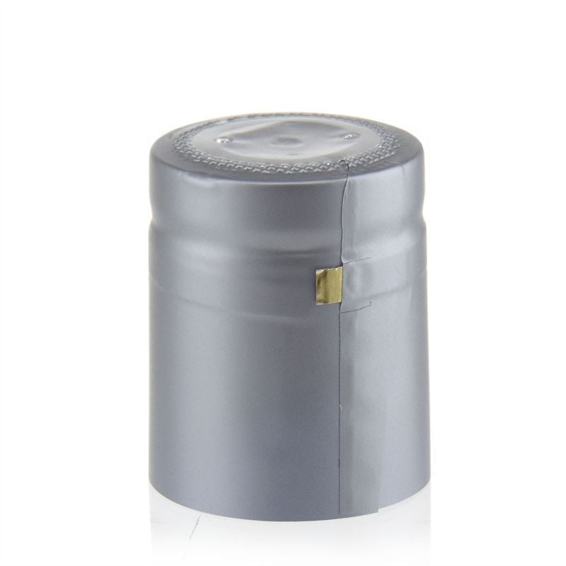 Shrink capsule 32x41, PVC plastic, silver