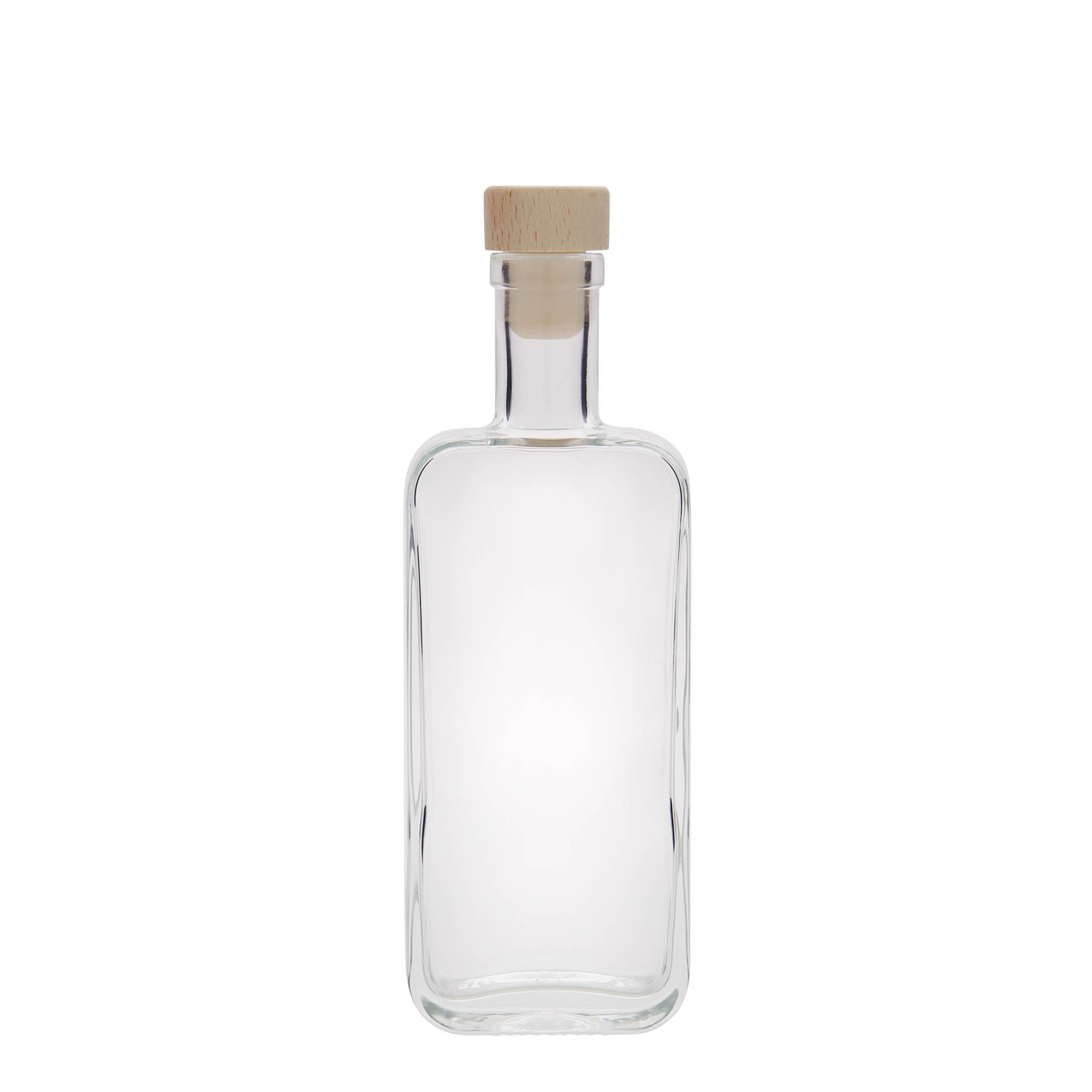 200 ml glass bottle 'Nice', rectangular, opening: cork 200 ml glass bottle 'Nice', rectangular, opening: cork