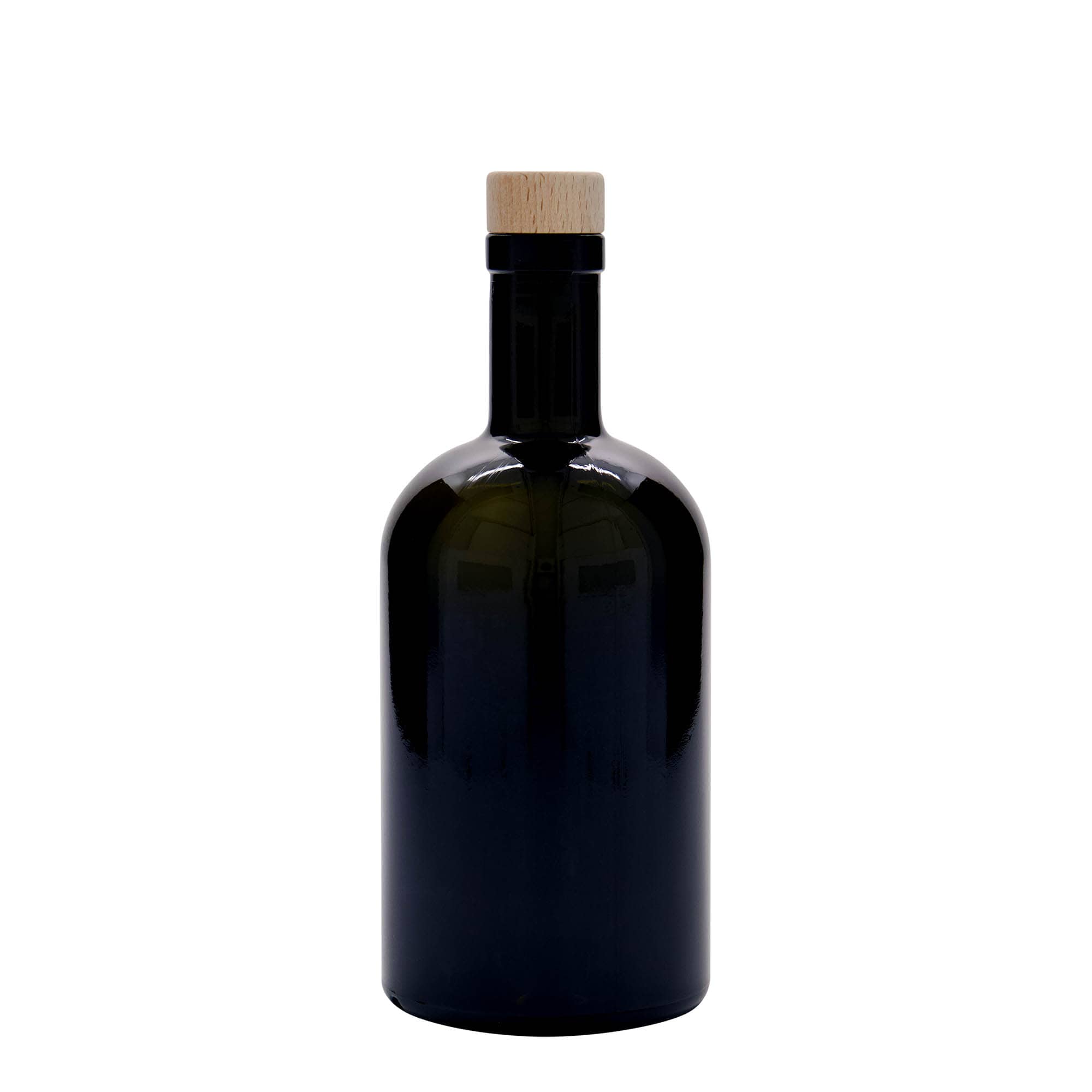 500 ml glass bottle ‘Farmacia’, antique green, opening: cork