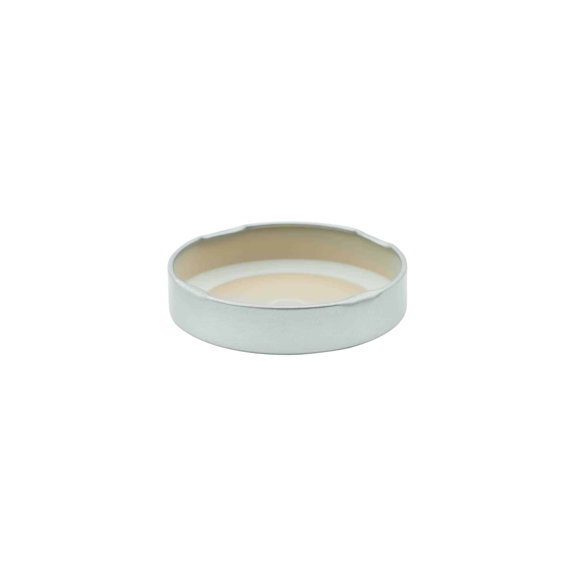 Deep twist-off cap, tinplate, silver, for opening: Deep-TO 63