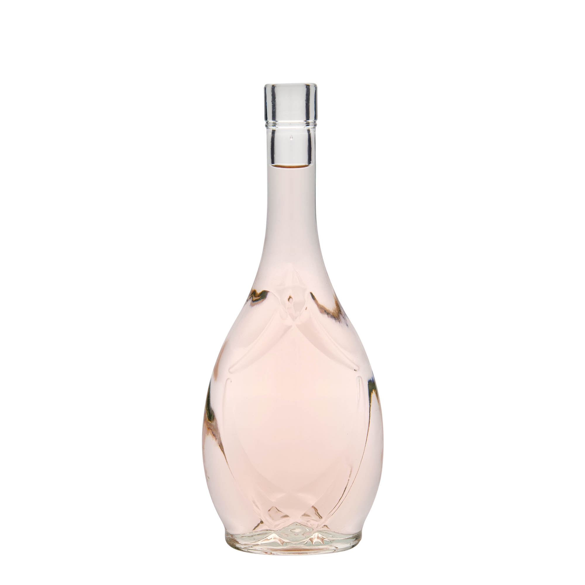 500 ml glass bottle 'Saragossa', oval, opening: cork