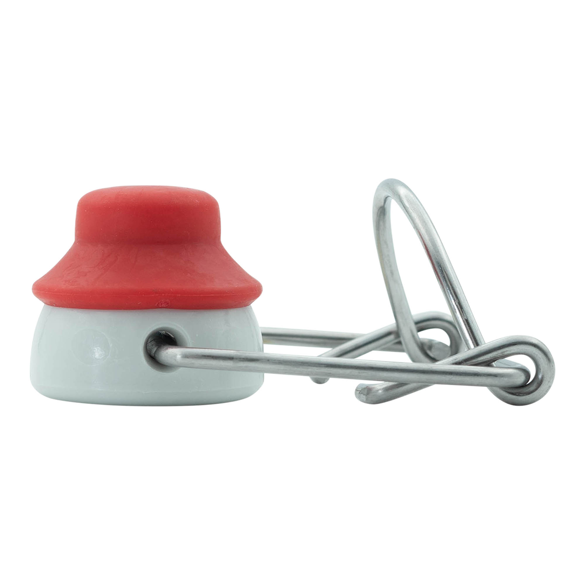 Toggle clasp special size, plastic, red-white Toggle clasp special size, plastic, red-white