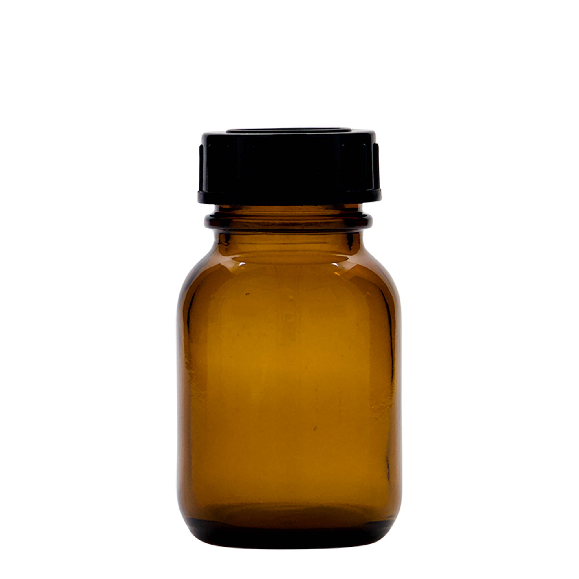 50 ml wide-neck glass, brown, opening: DIN 32 50 ml wide-neck glass, brown, opening: DIN 32