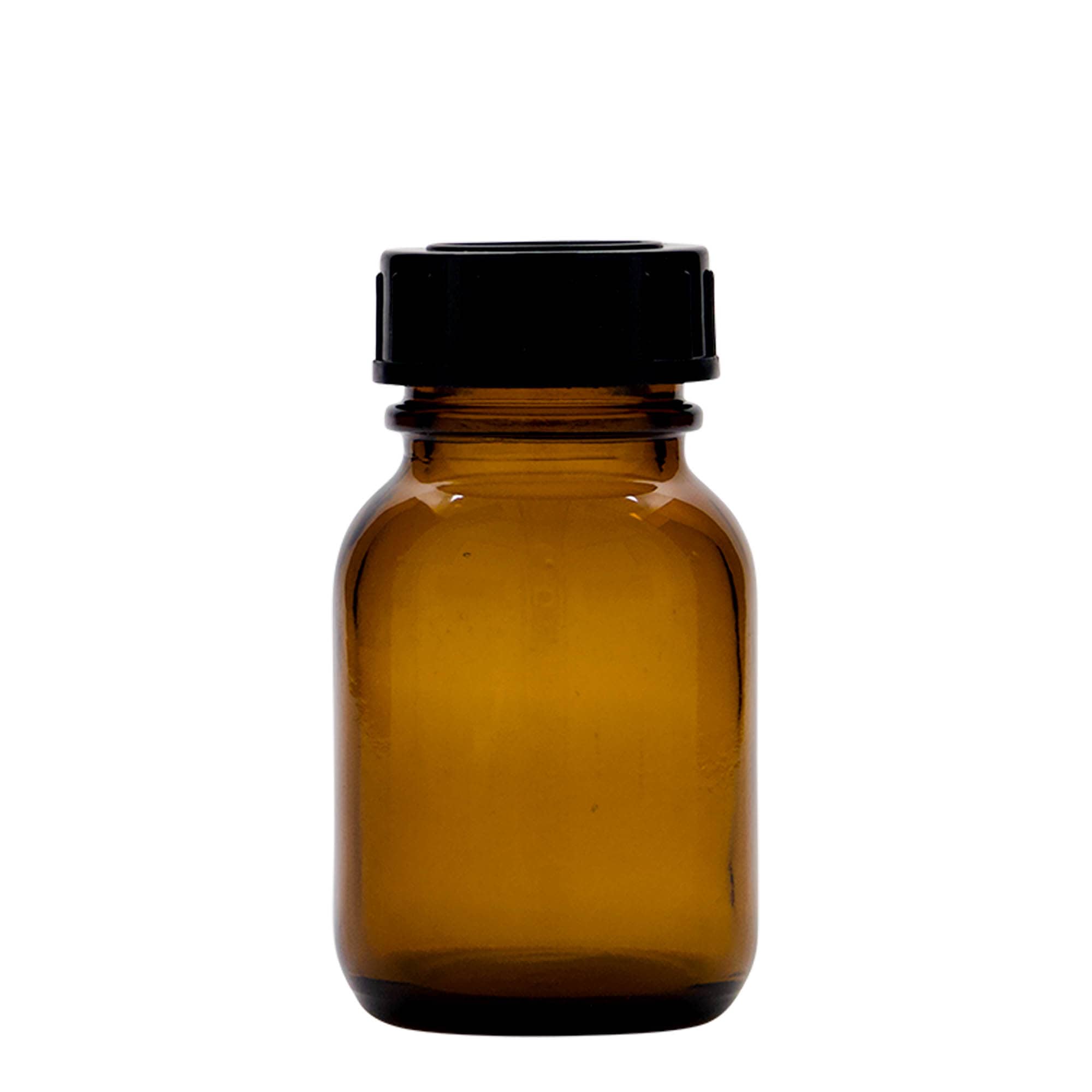 50 ml wide-neck glass, brown, opening: DIN 32