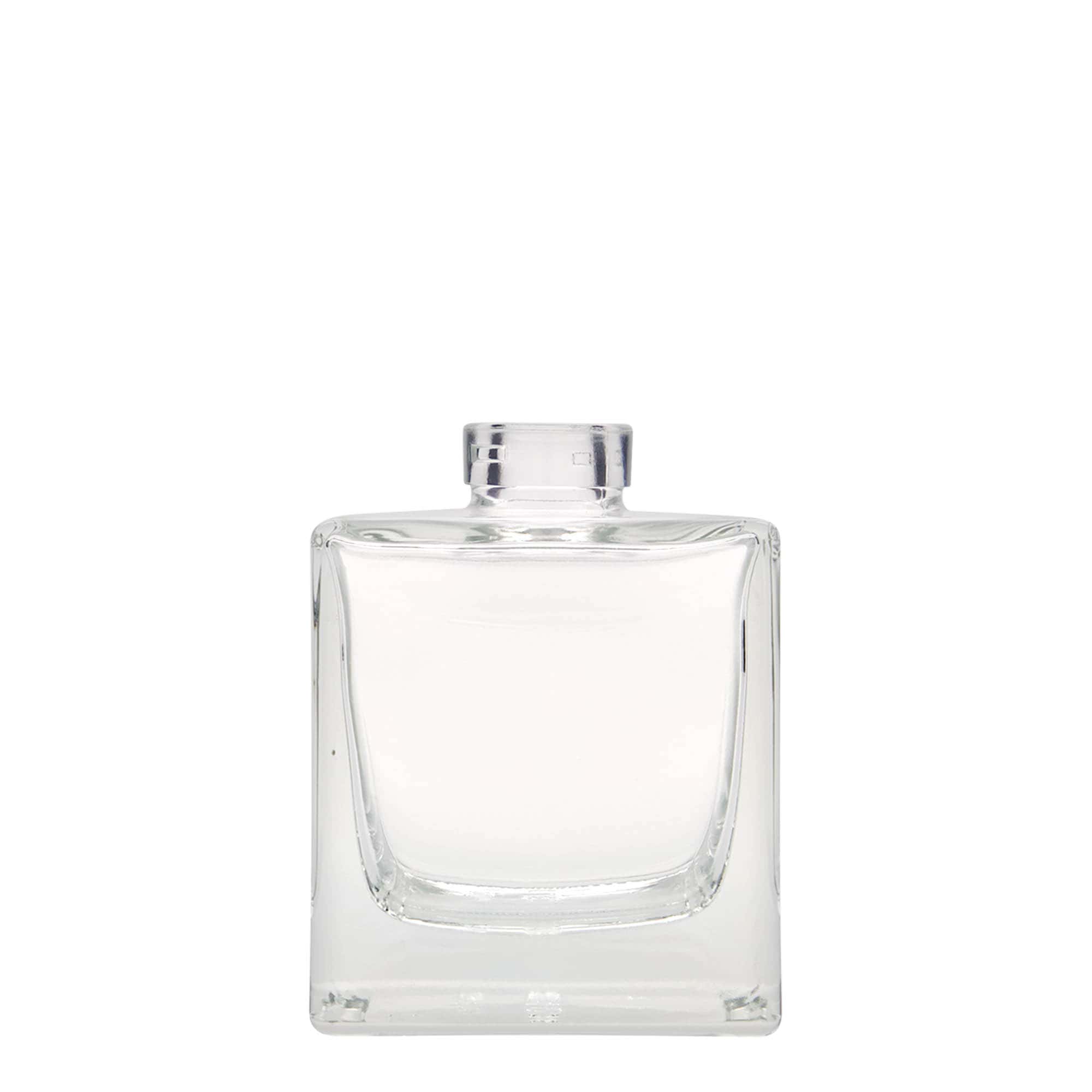 200 ml glass bottle 'Cube', square, opening: cork