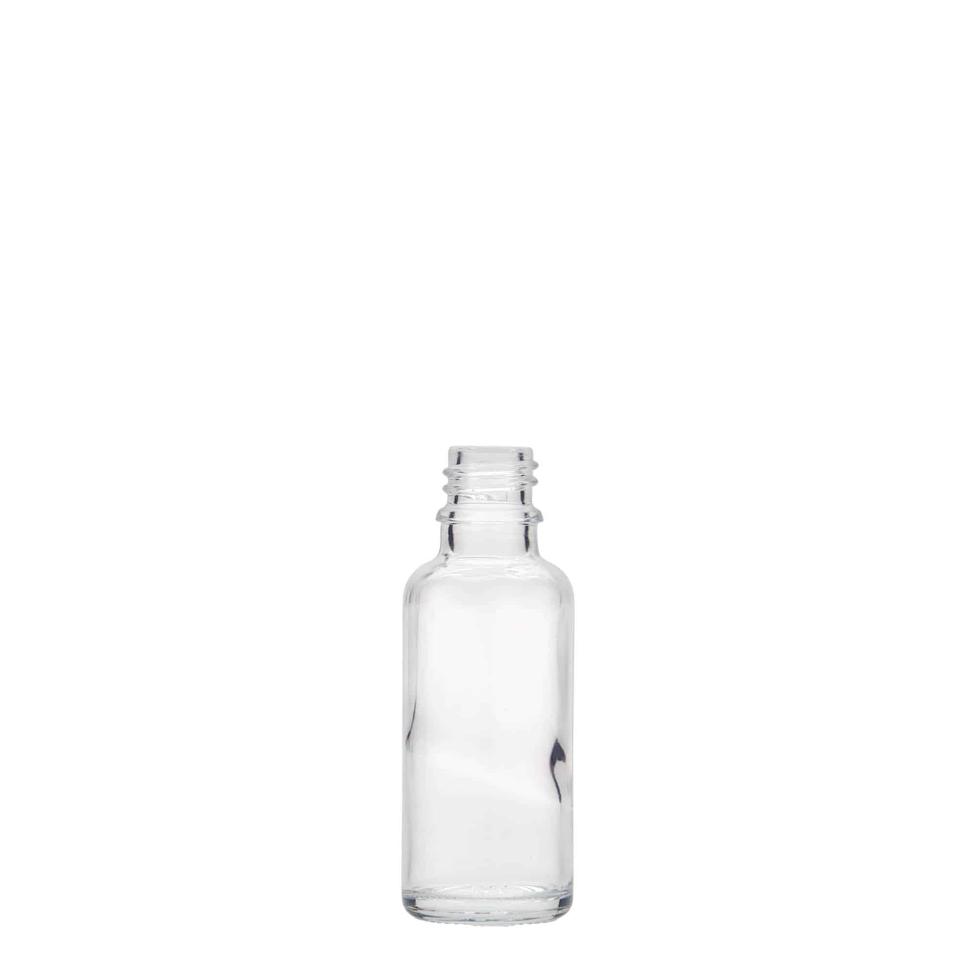 30 ml medicine bottle, glass, opening: DIN 18 30 ml medicine bottle, glass, opening: DIN 18