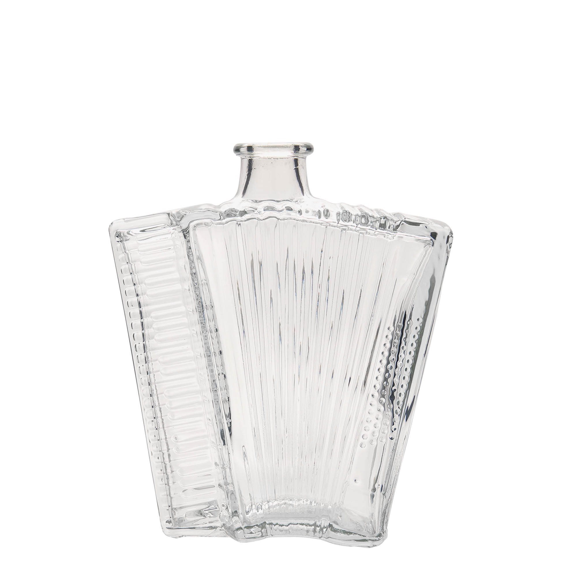 500 ml glass bottle ‘Accordion’, opening: cork