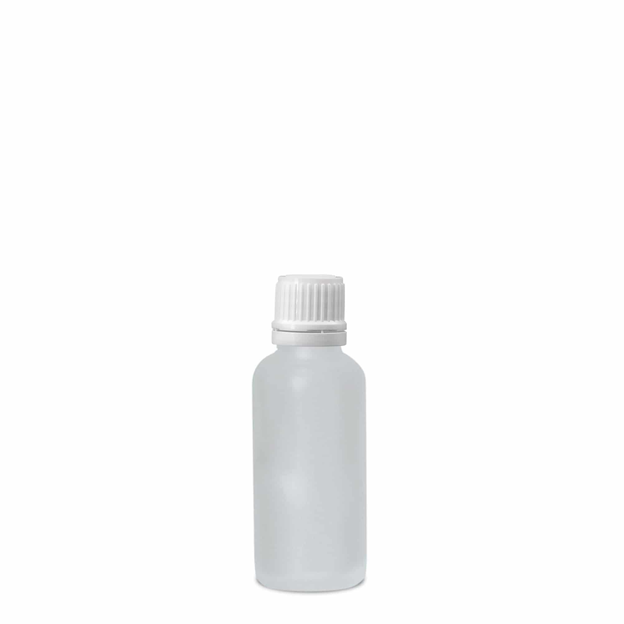 30 ml medical bottle, glass, frosted, opening: DIN 18
