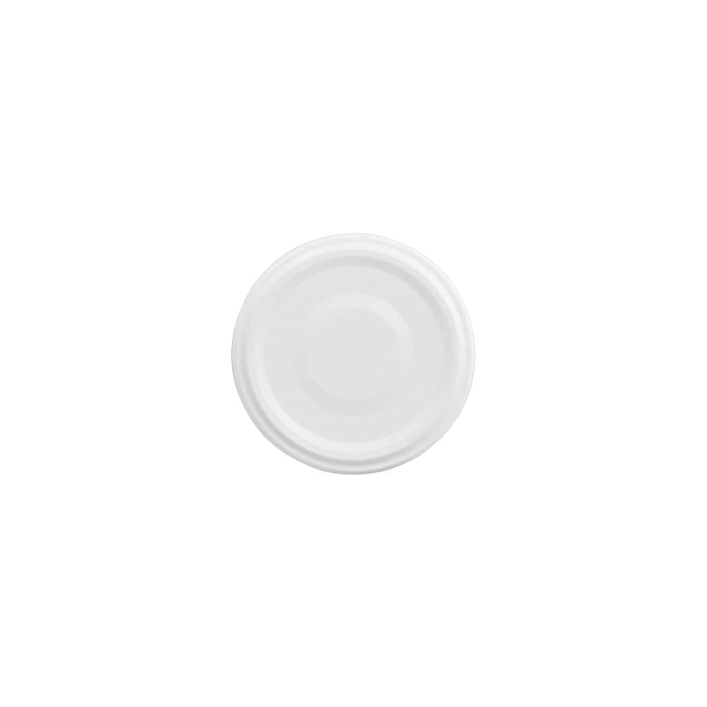 Twist-off lid, tinplate, white, for opening: TO 48 Twist-off lid, tinplate, white, for opening: TO 48