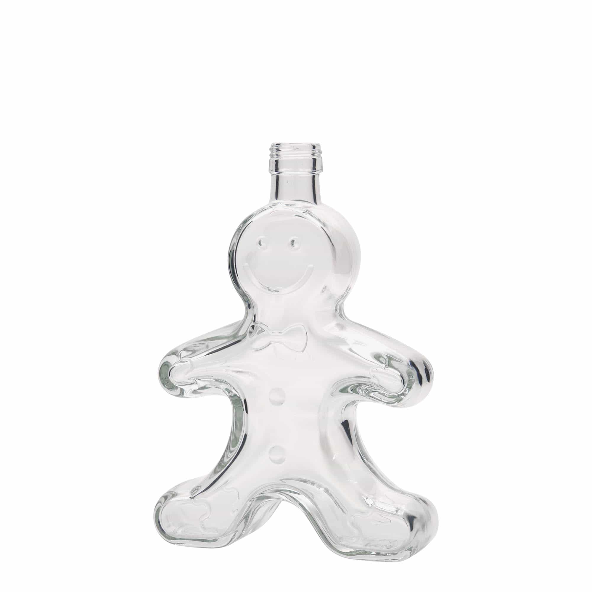 250 ml glass bottle ‘Gingerbread Man’, opening: PP 24