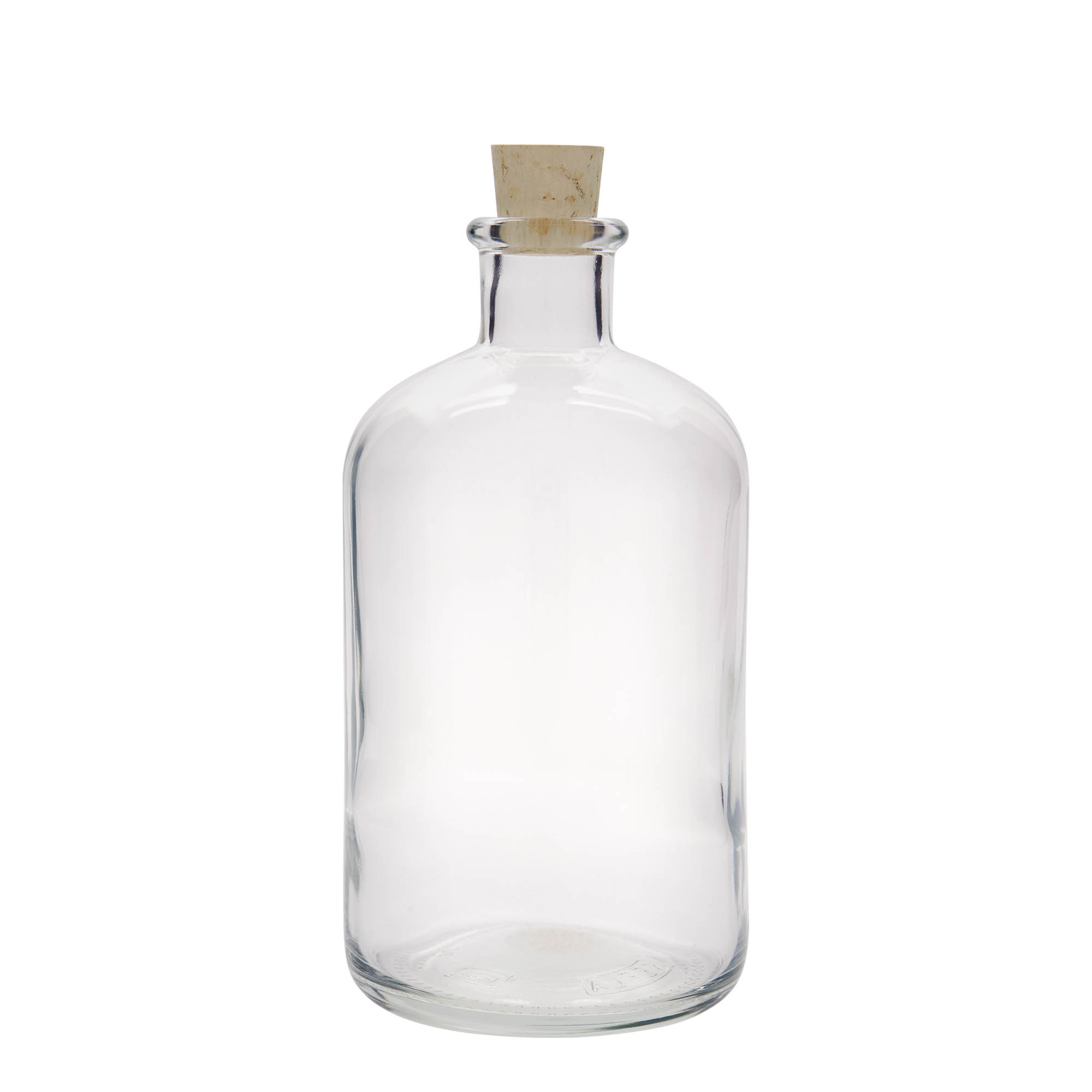 1,000 ml glass bottle apothecary, opening: cork
