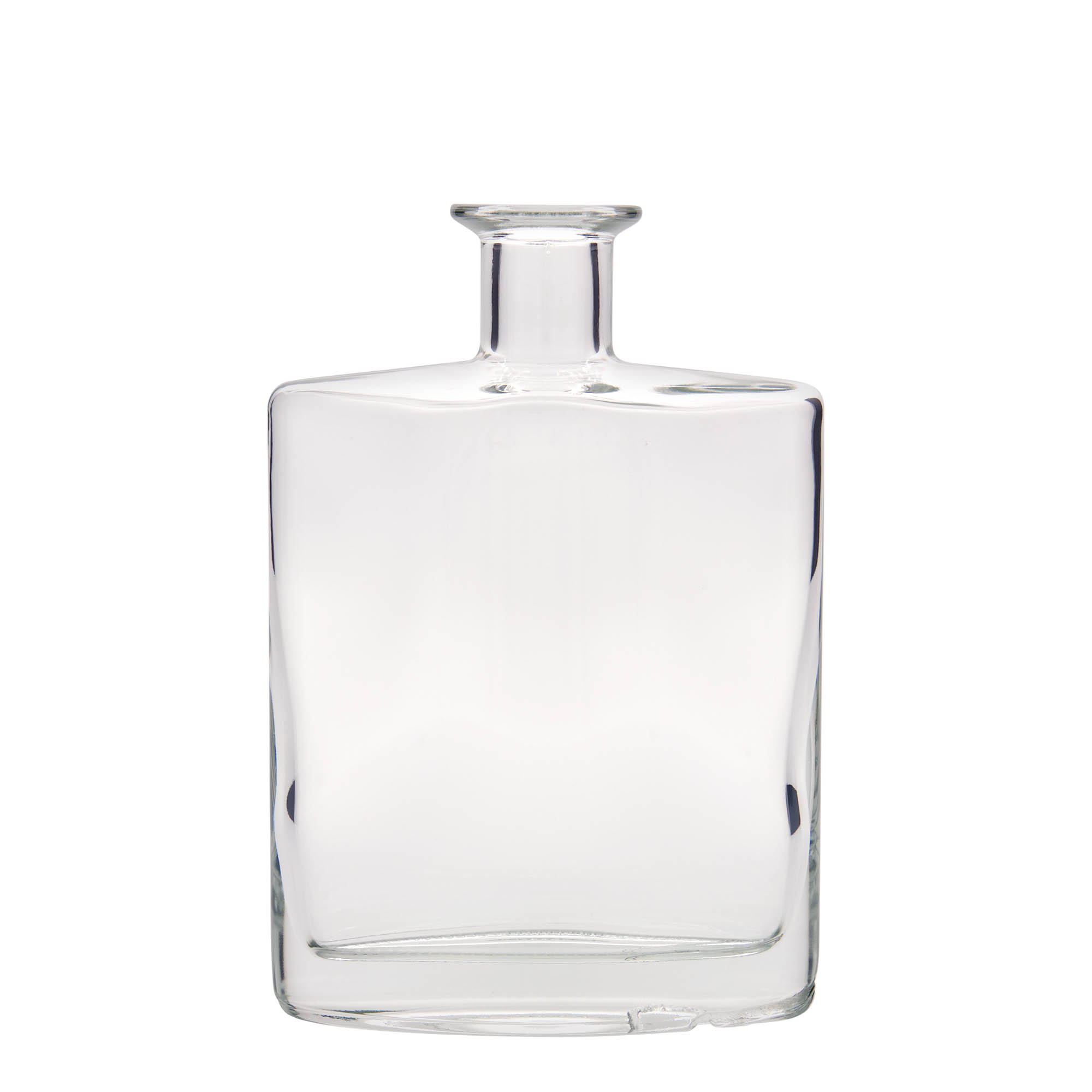 700 ml glass bottle 'Zorbas', oval, opening: cork