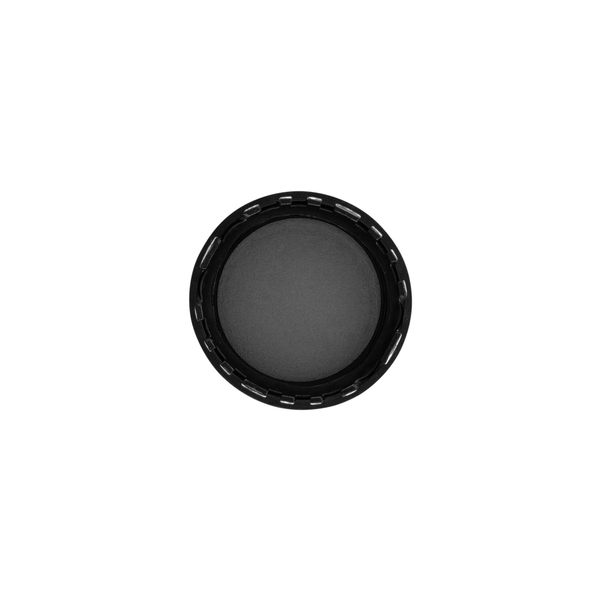 Screw cap originality, PP plastic, black, for opening: PP 28