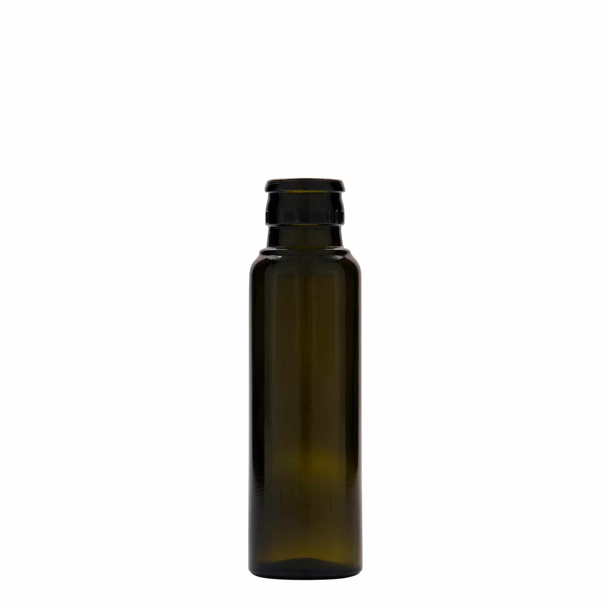 100 ml vinegar/oil bottle ‘Willy New’, glass, antique green, opening: DOP