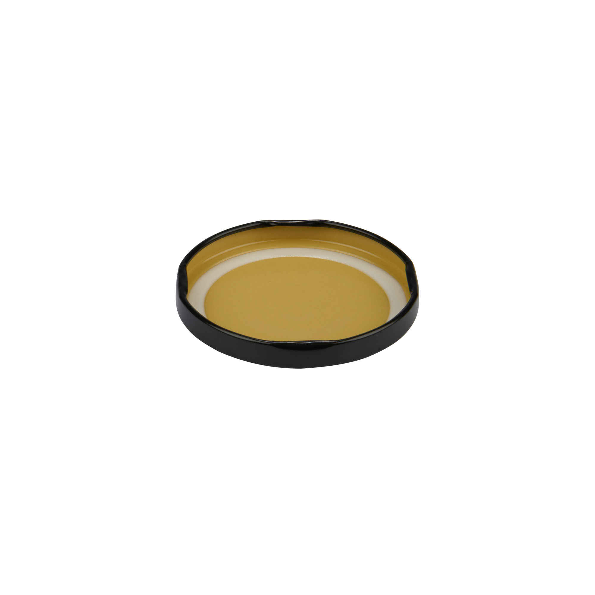 Twist-off lid, tinplate, black, for opening: TO 63 Twist-off lid, tinplate, black, for opening: TO 63