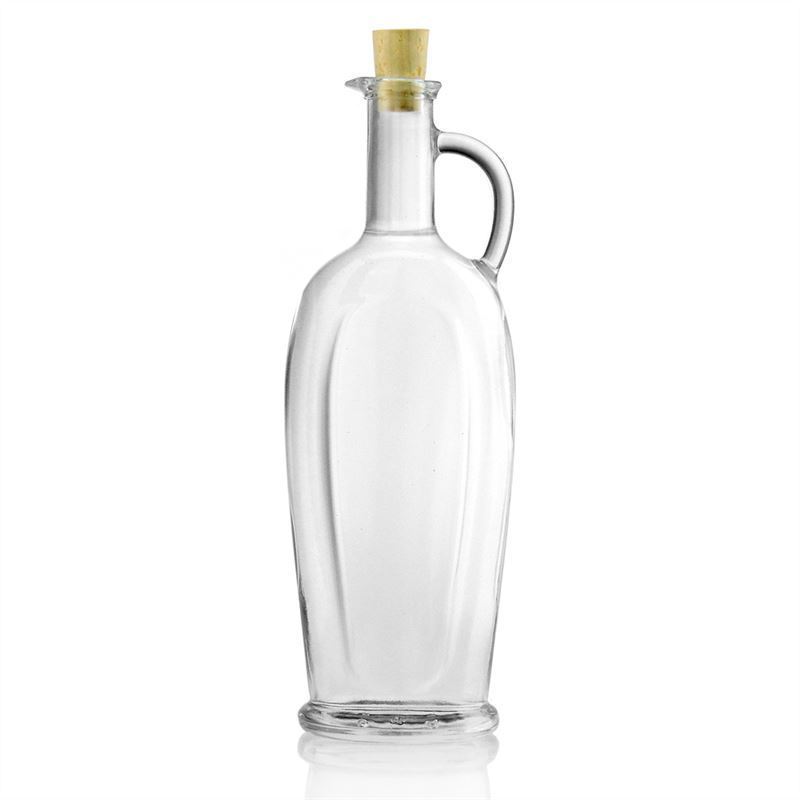 500 ml glass bottle 'Eleganta', oval, closure: cork